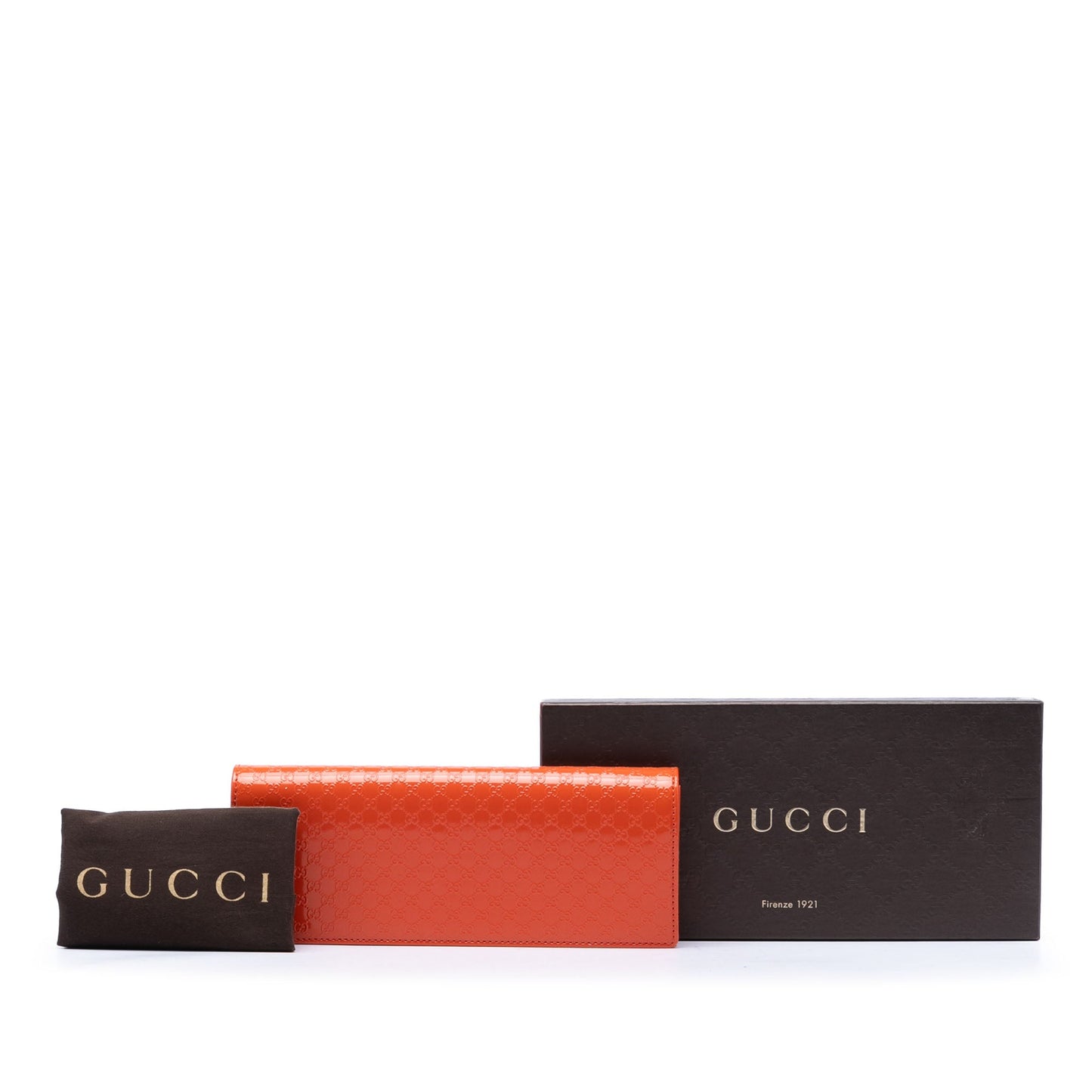 Gucci Microguccissima Patent Broadway Clutch