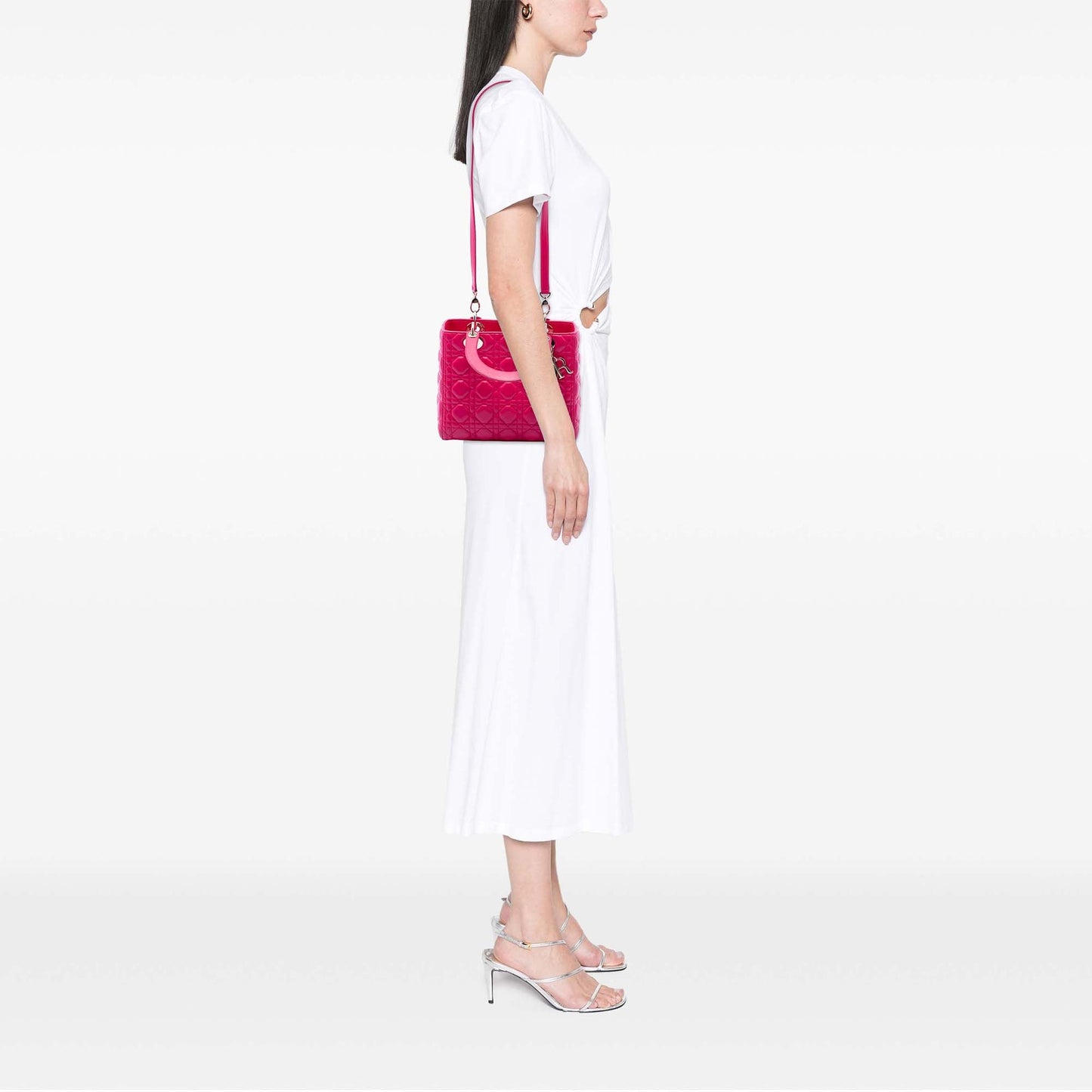 Dior Medium Lambskin Cannage Lady Dior