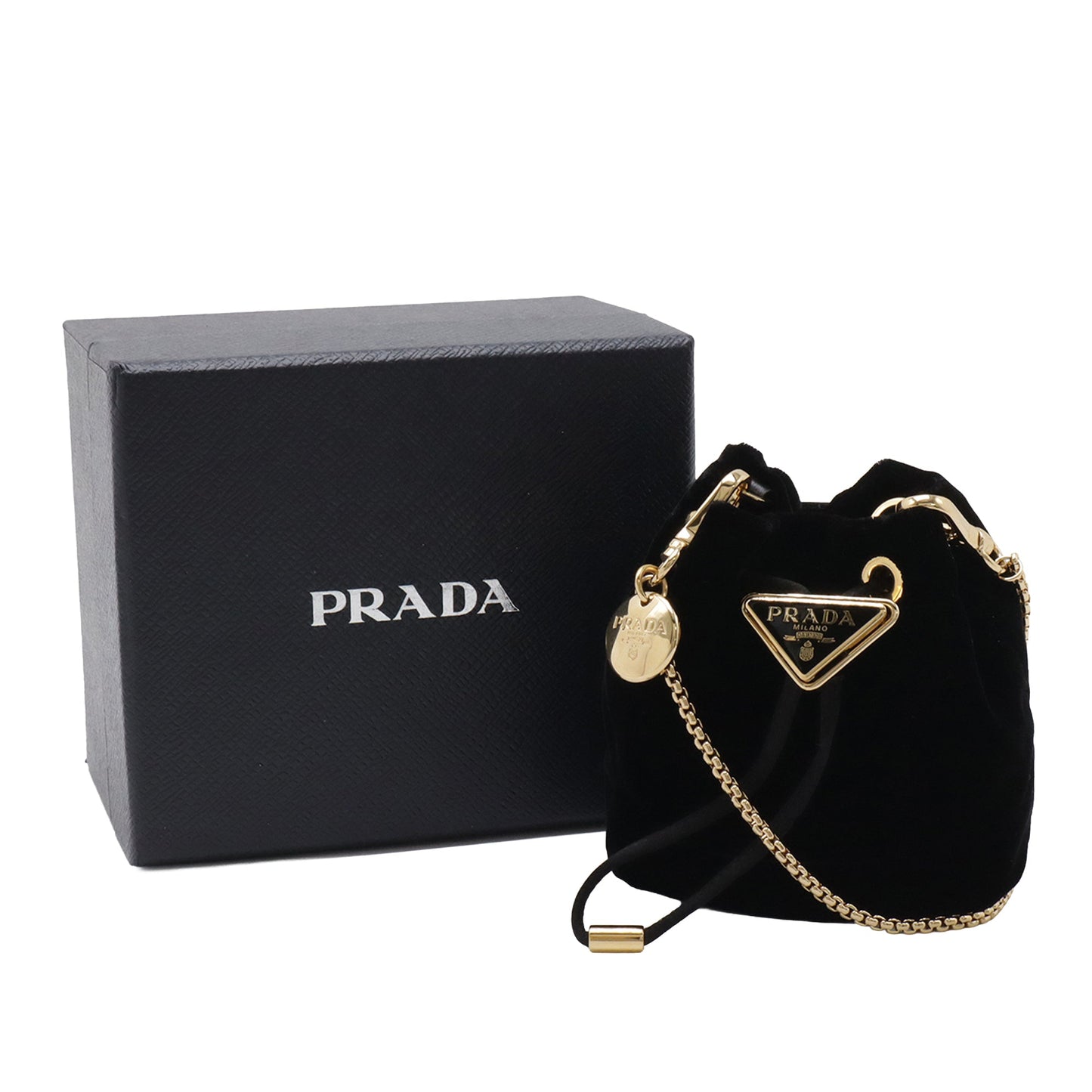 Prada Mini Velluto Drawstring Pouch