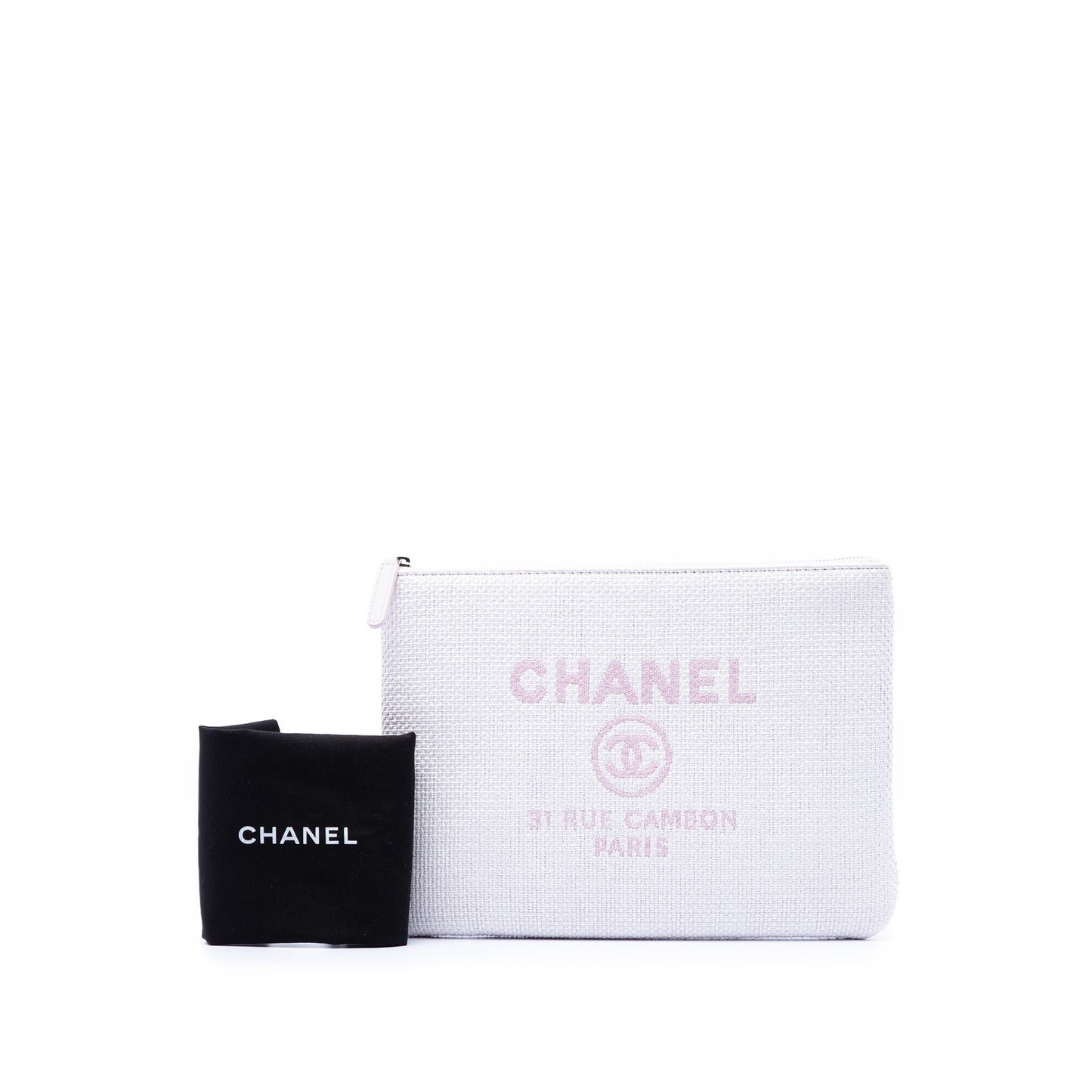 Chanel Medium Raffia Deauville O Case Clutch