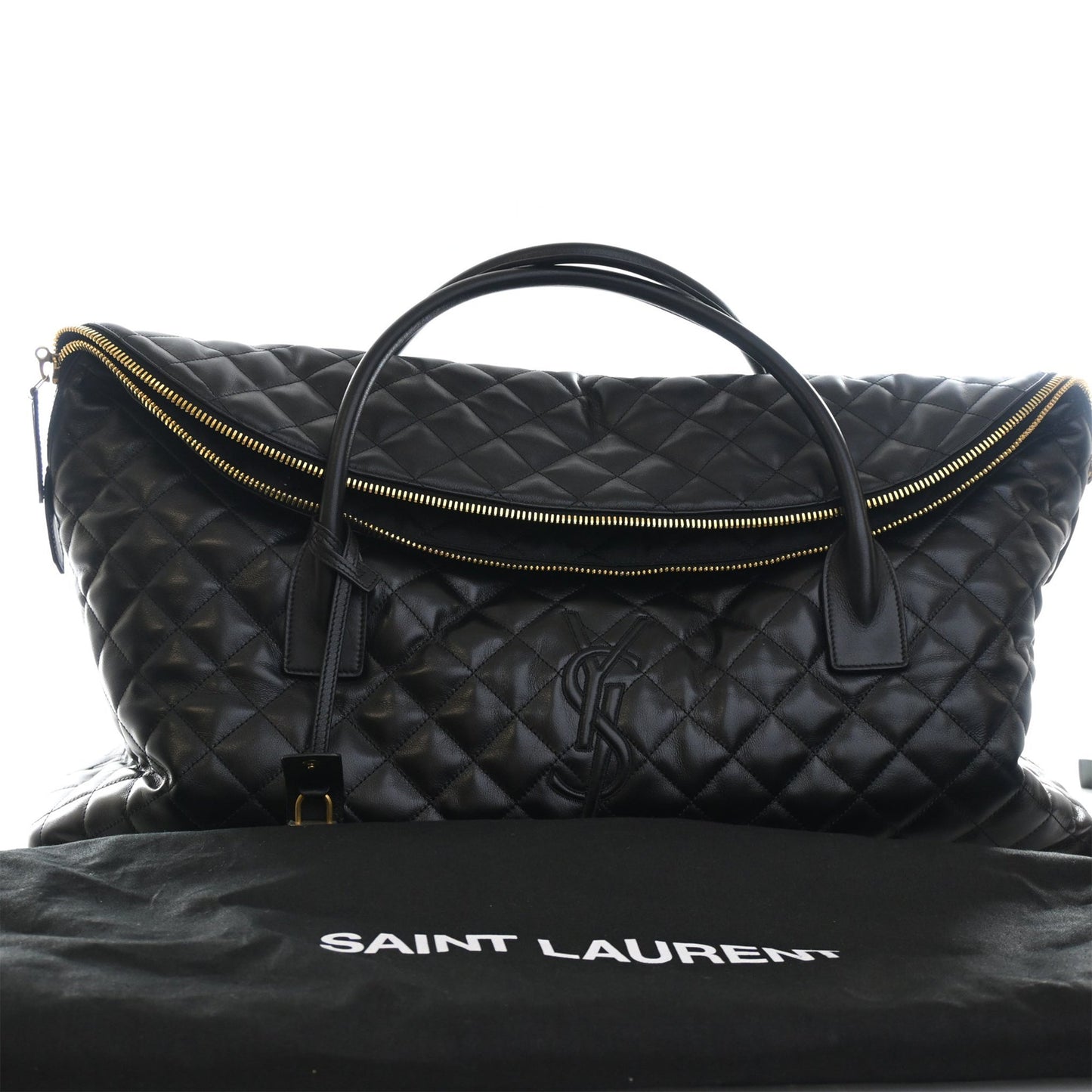 Saint Laurent Quilted Calfskin Monogram ES Giant Travel Bag