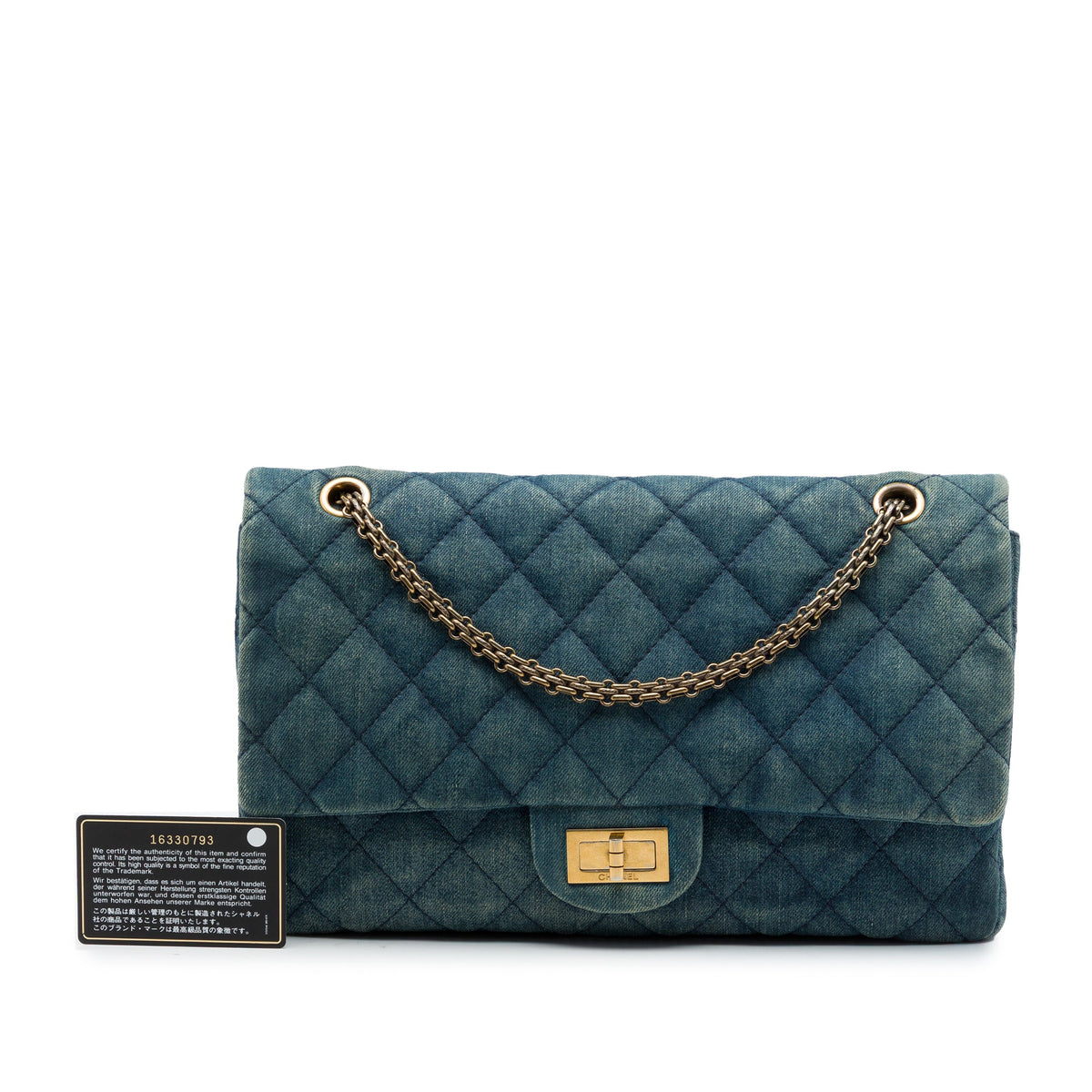 Chanel Quilted Denim Reissue 2.55 Double Flap 227