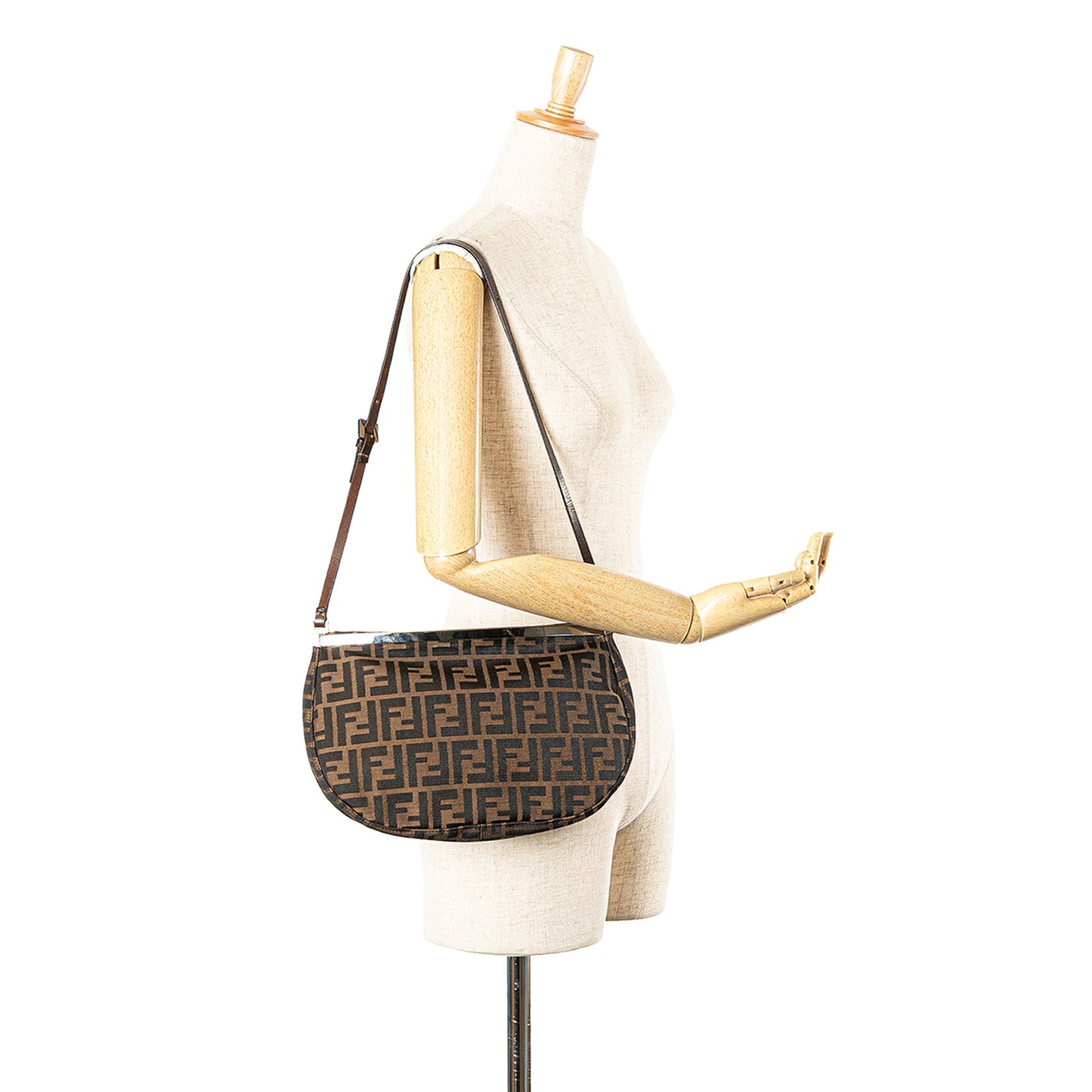 Fendi Zucca Canvas Shoulder Bag