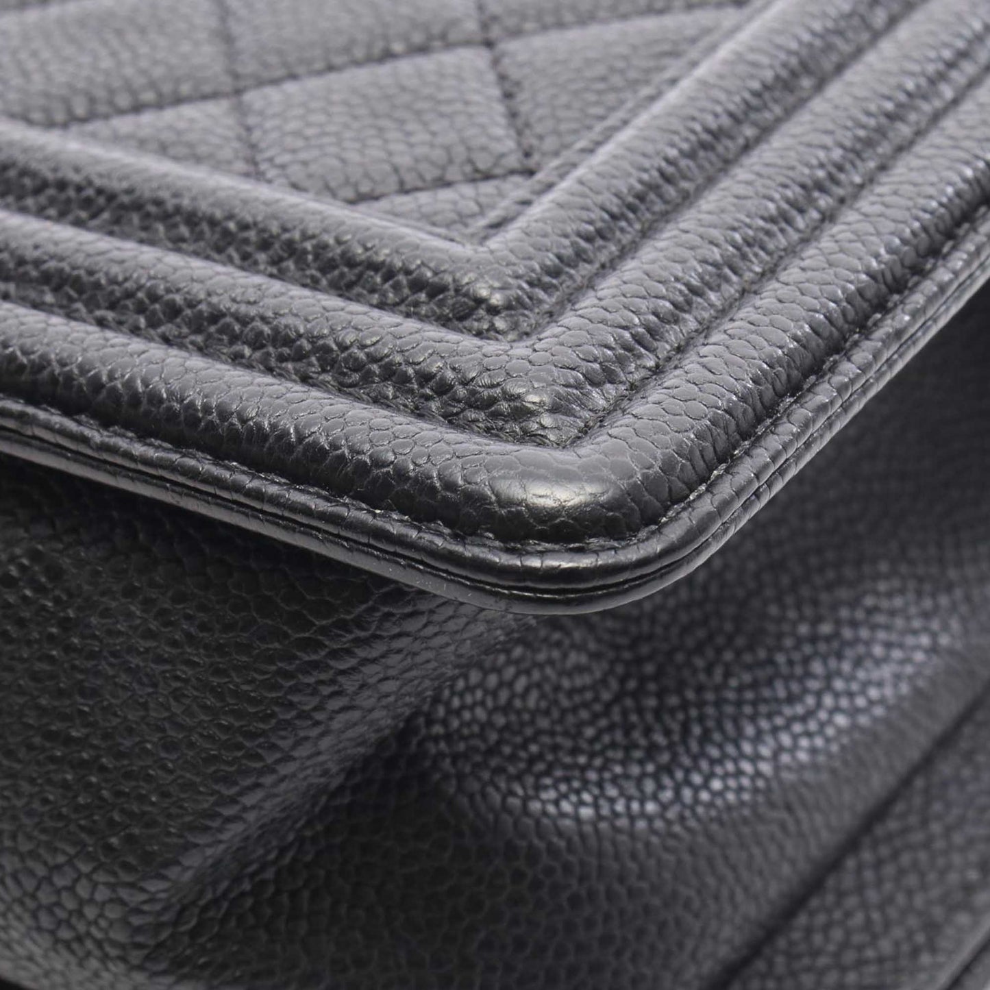 Chanel Old Medium Quilted Caviar Boy Flap