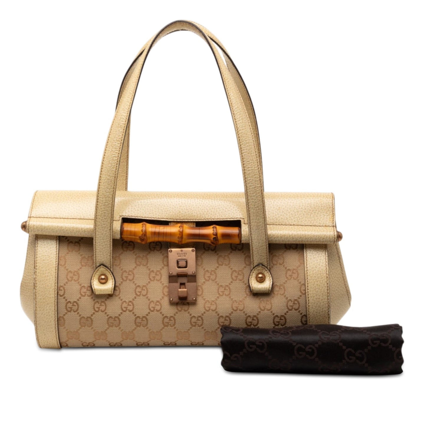Gucci GG Canvas Bamboo Bullet Shoulder Bag