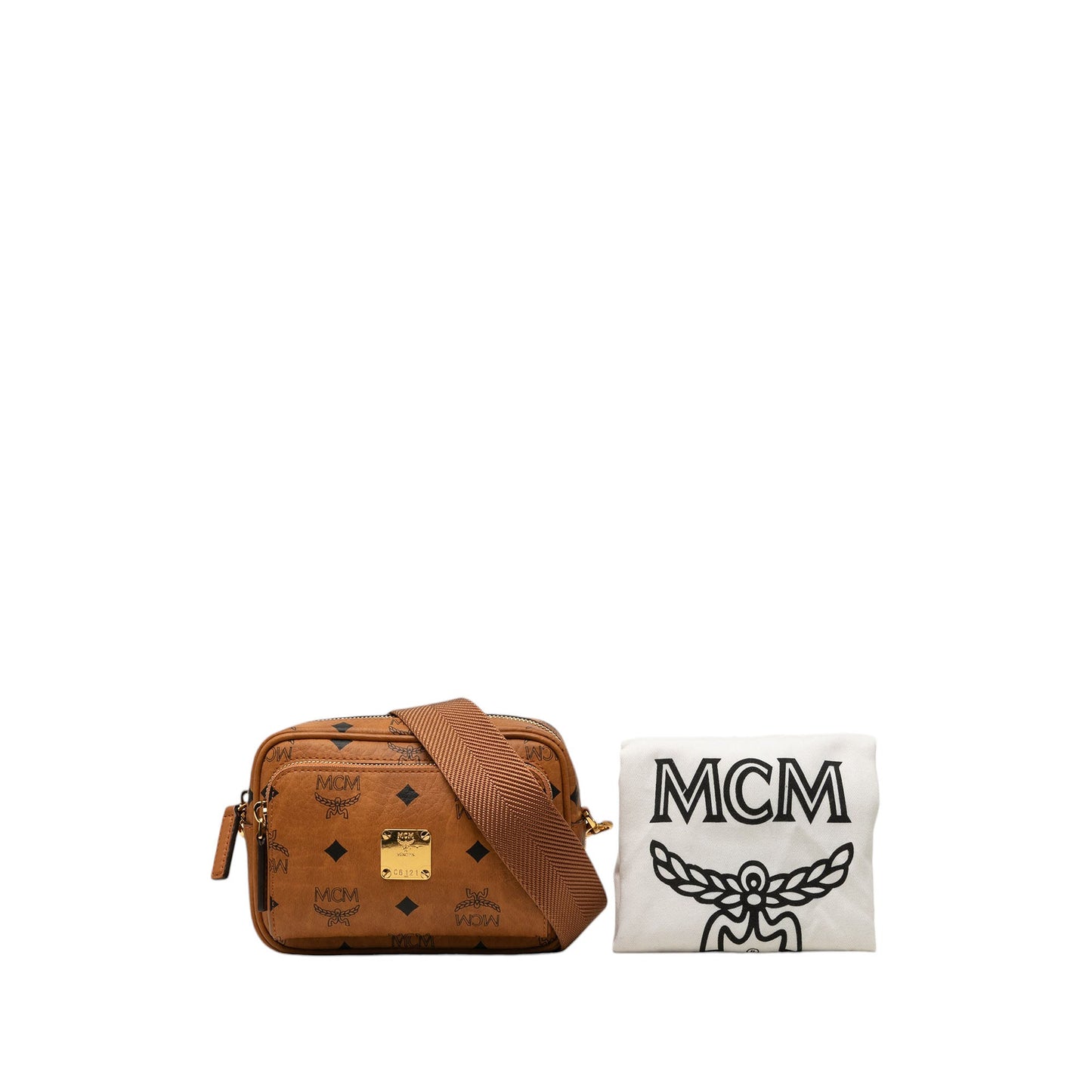 MCM Extra Mini Visetos Coated Canvas Aren Crossbody
