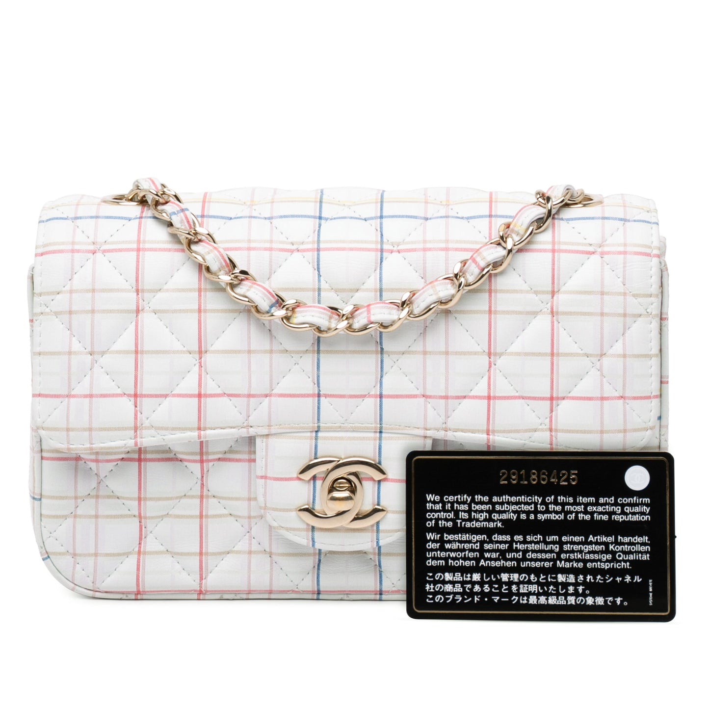 Mini Rectangular Classic Printed Calfskin Single Flap