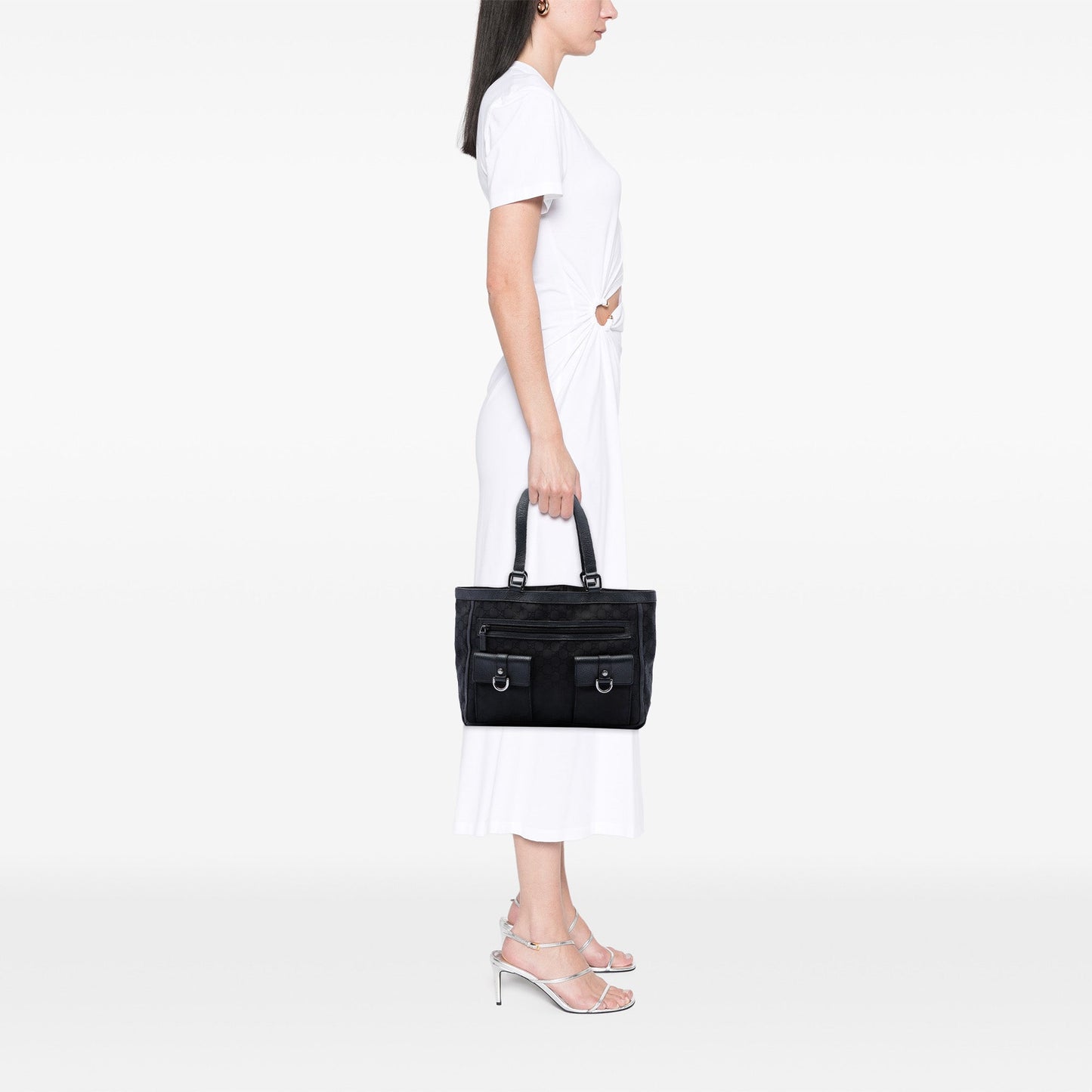 Gucci GG Nylon Abbey D Ring Pocket Tote