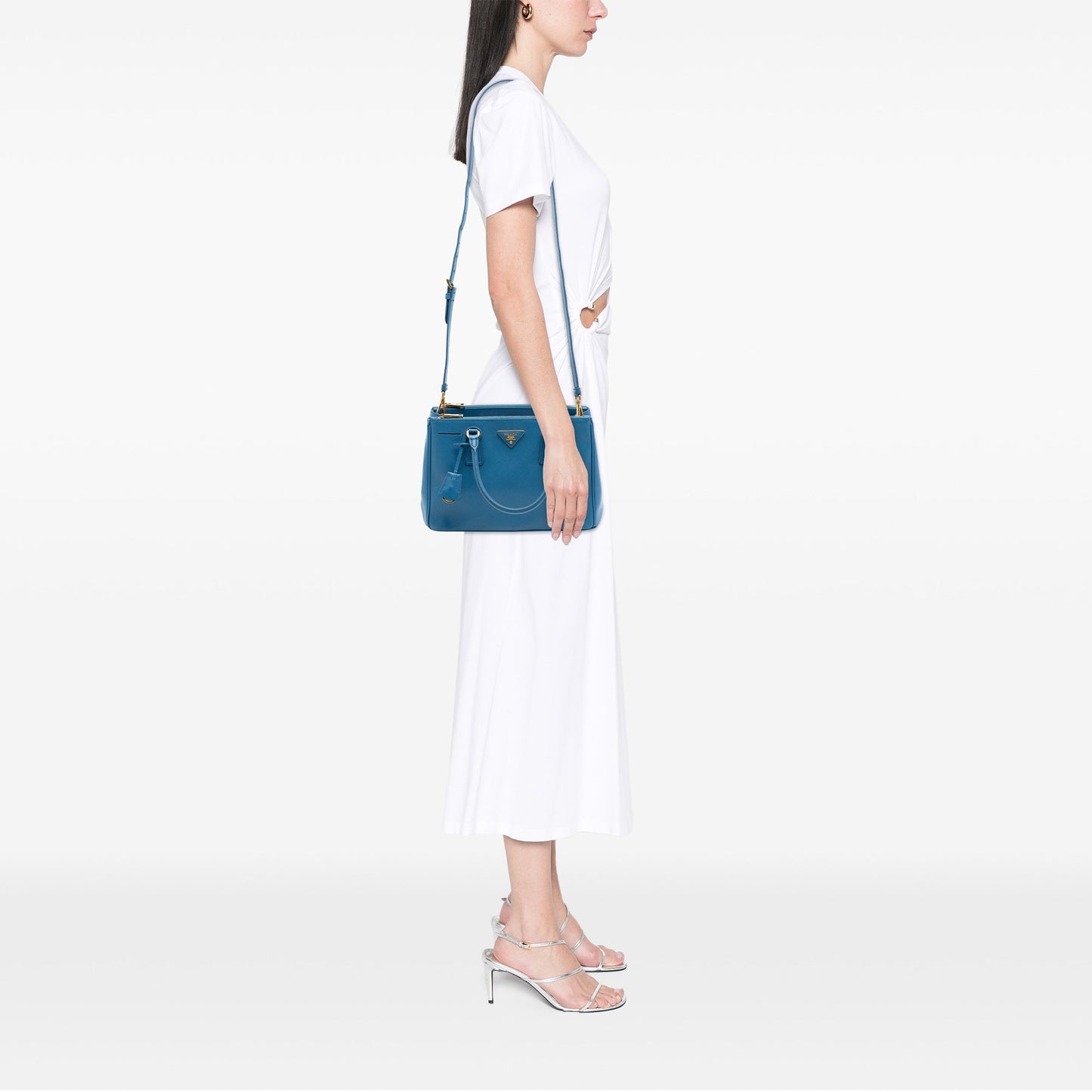 Prada Small Saffiano Lux Galleria Double Zip Satchel