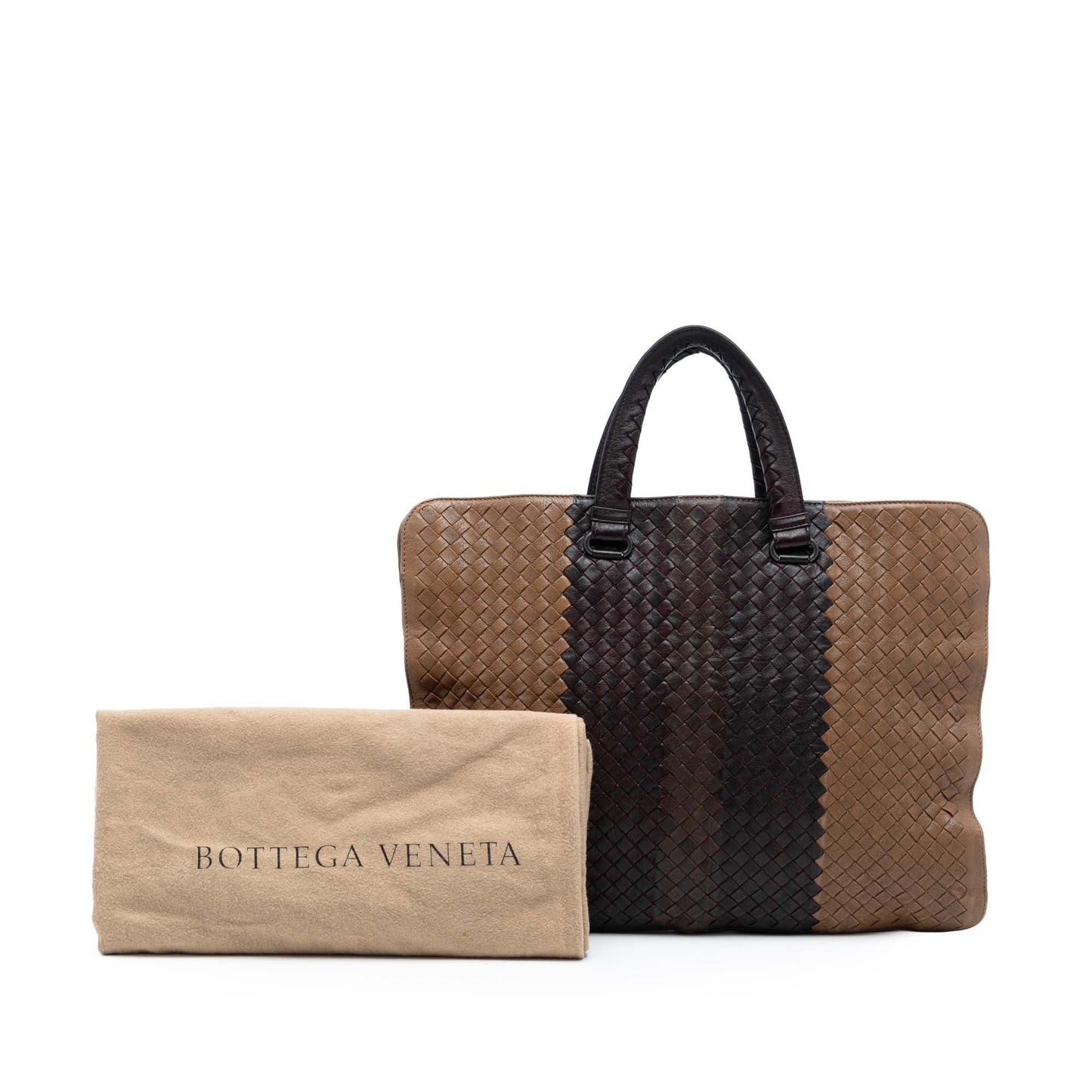 Bottega Veneta Nappa Intrecciato Club Fume Briefcase