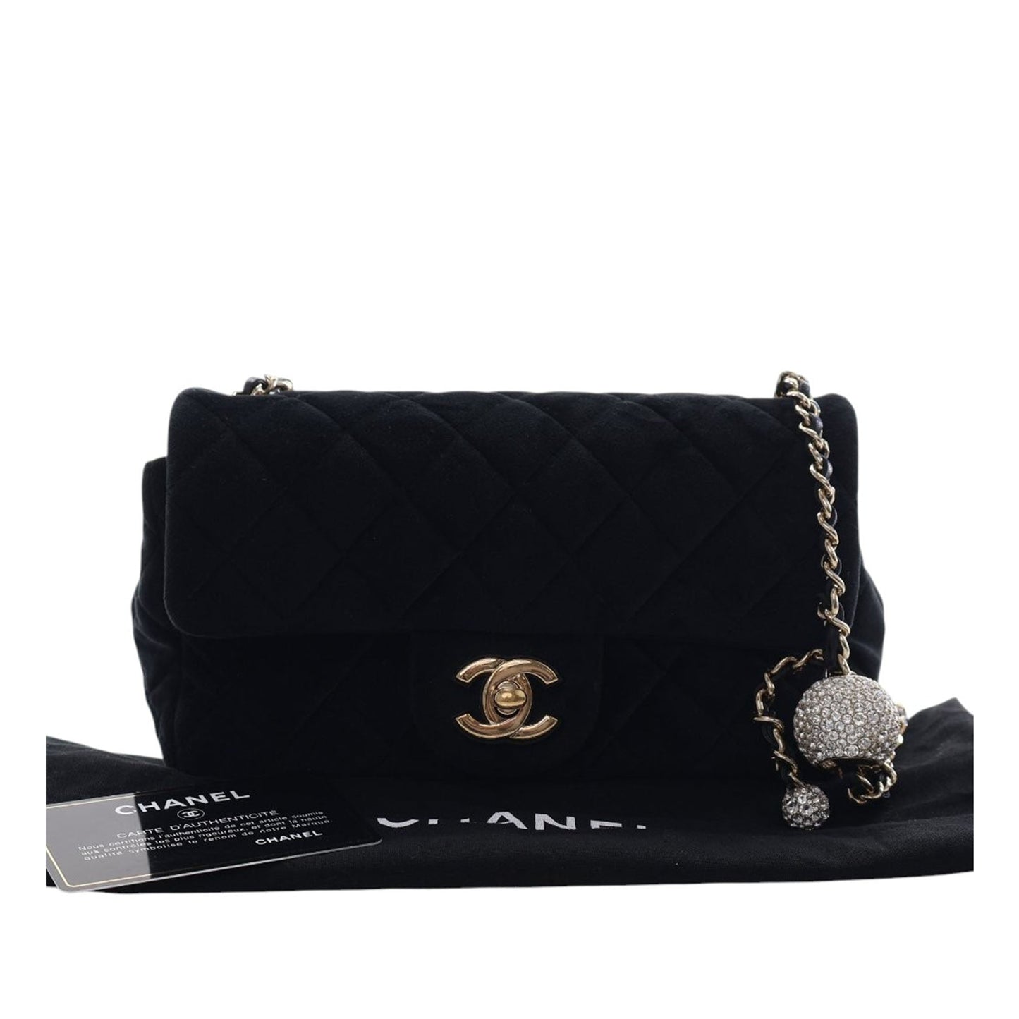 Mini Rectangular Classic Velvet Pearl Crush Single Flap