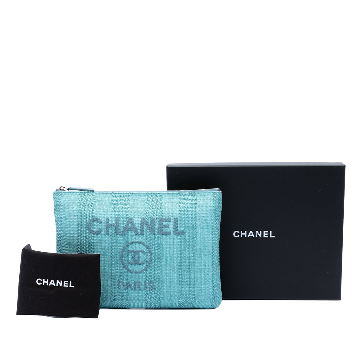 Chanel Medium Tweed Deauville O Case Clutch