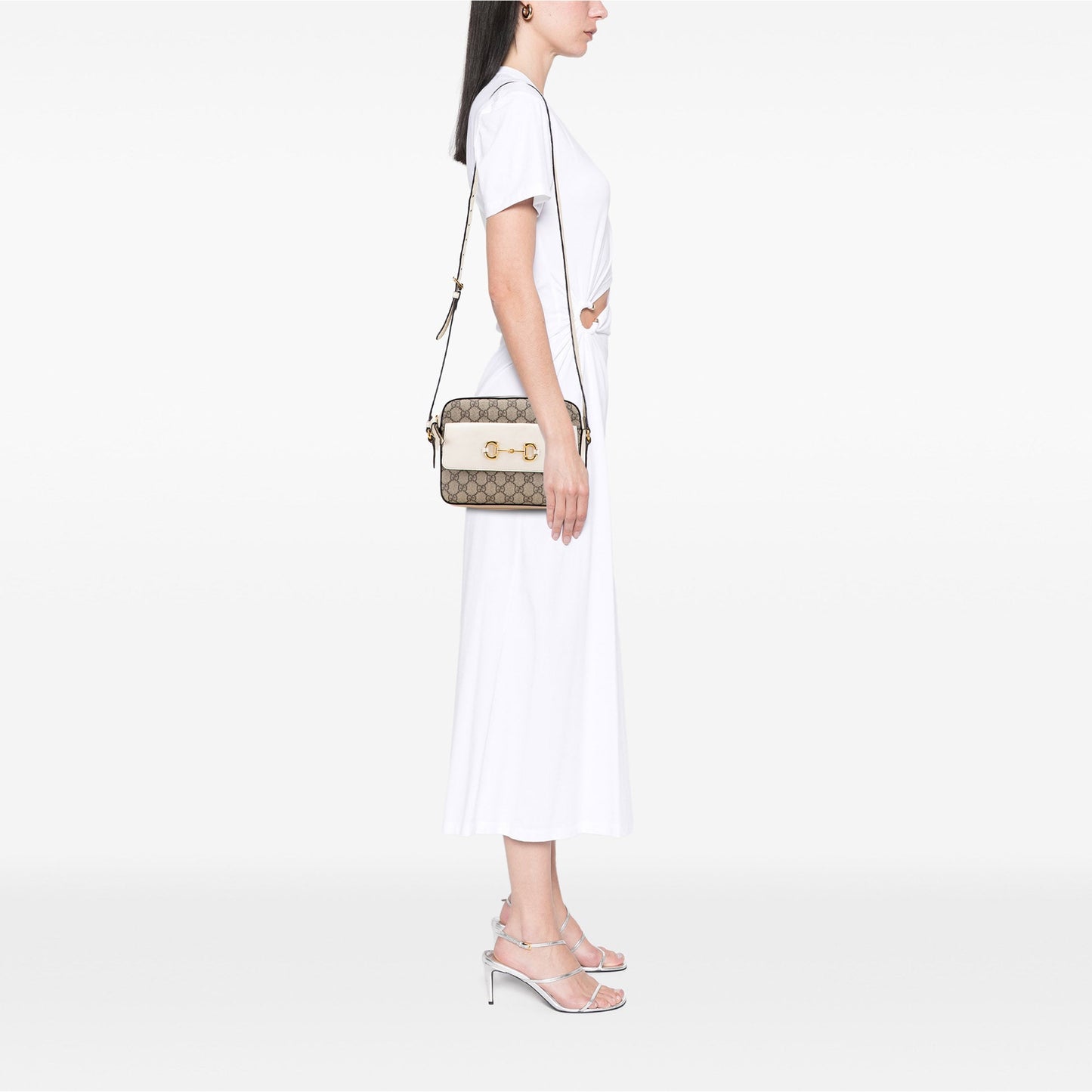 Gucci Small GG Supreme Horsebit 1955 Crossbody