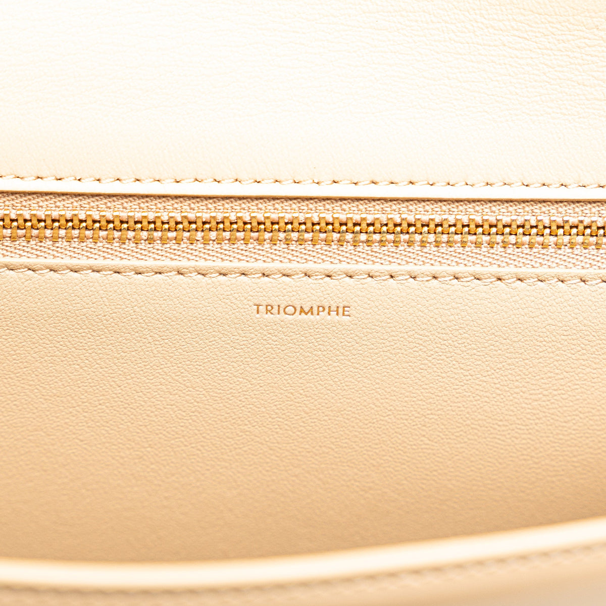 Celine Teen Shiny Calfskin Triomphe Besace Clea Chain Crossbody