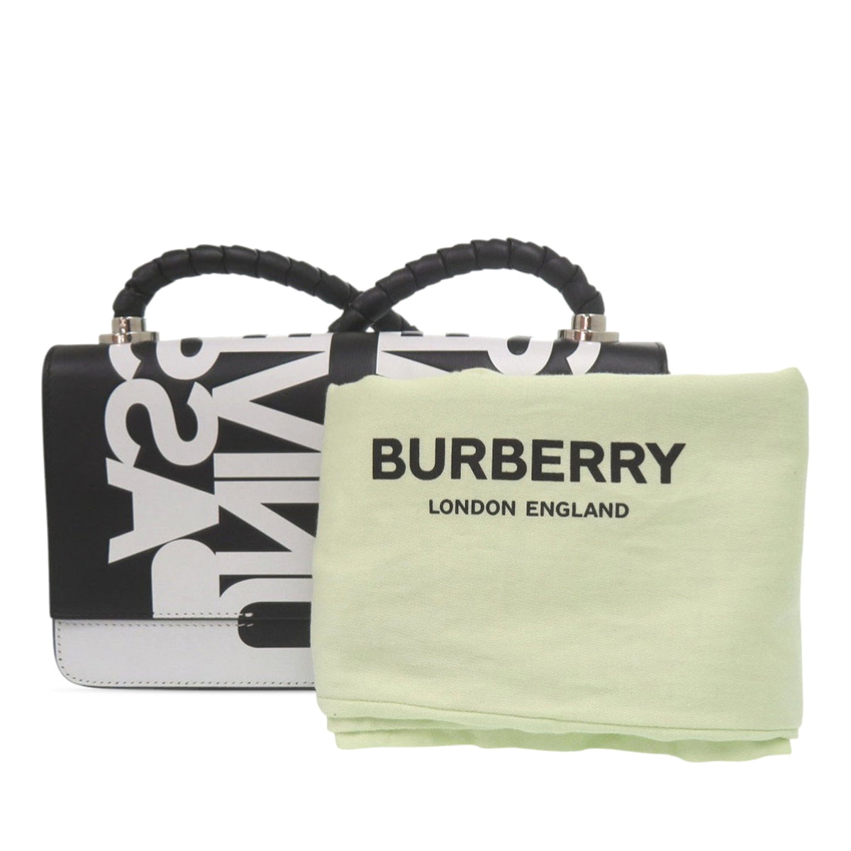 Burberry Bicolor Printed Leather Universal Passport Crossbody