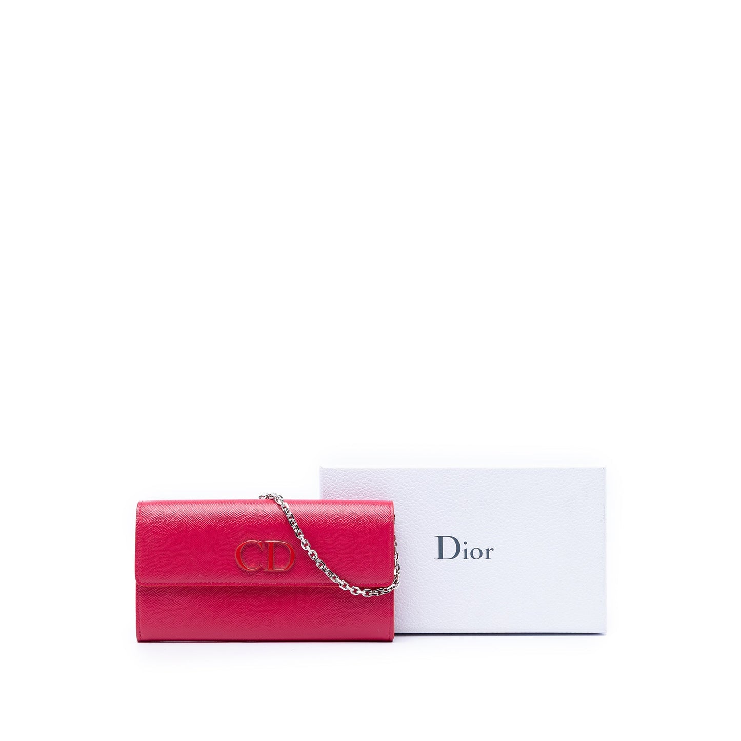 Dior Grained Patent Mania Rendez Vouz Wallet on Chain