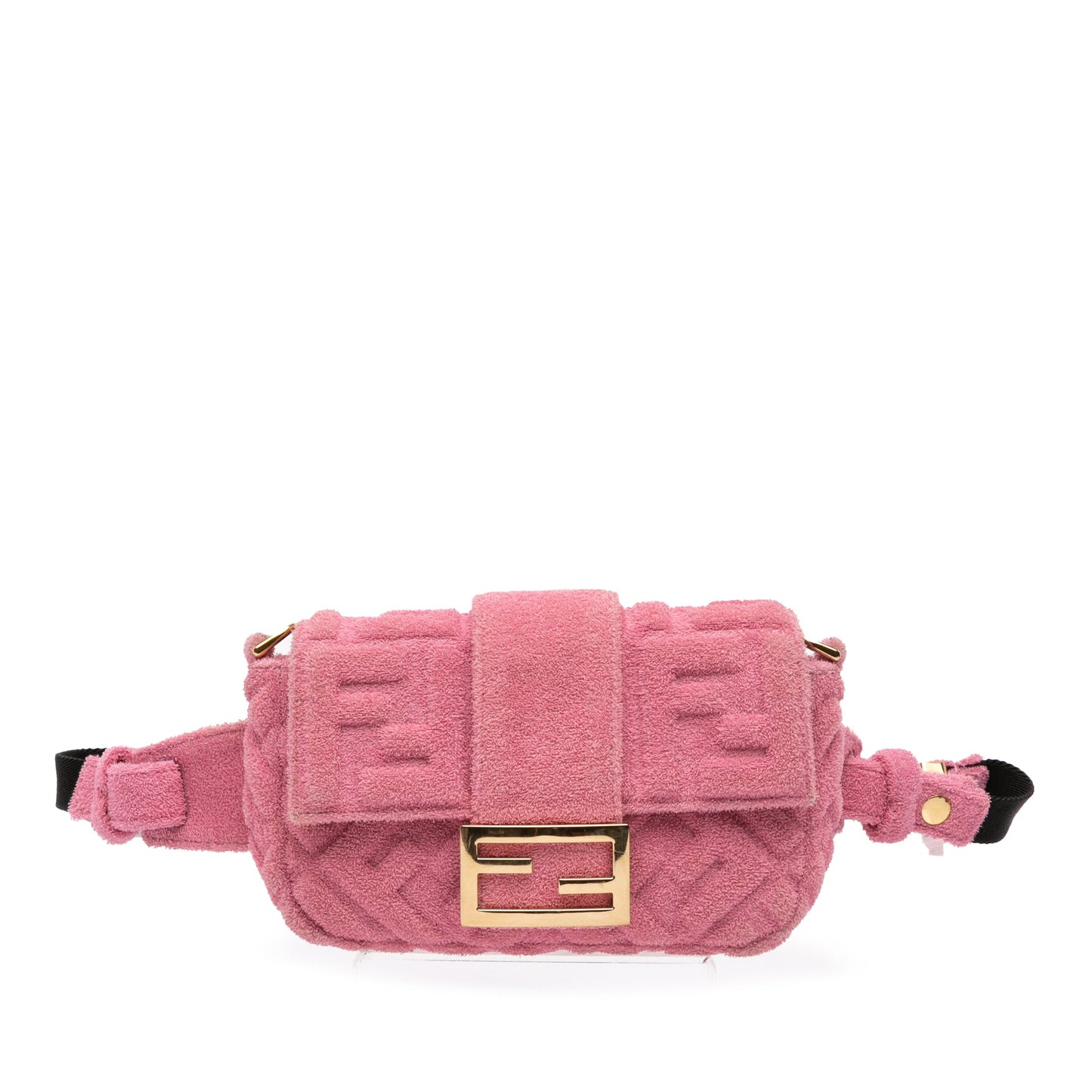Fendi Embossed Terry Cloth FF 1974 Convertible Belt Baguette