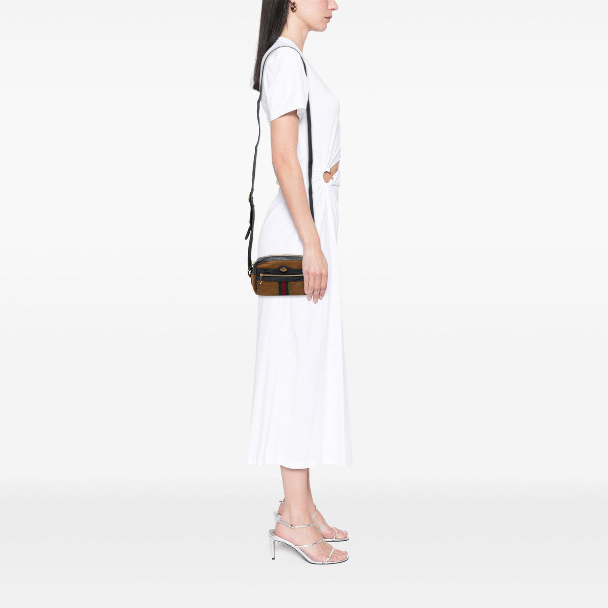 Gucci Mini Suede Web Ophidia Crossbody
