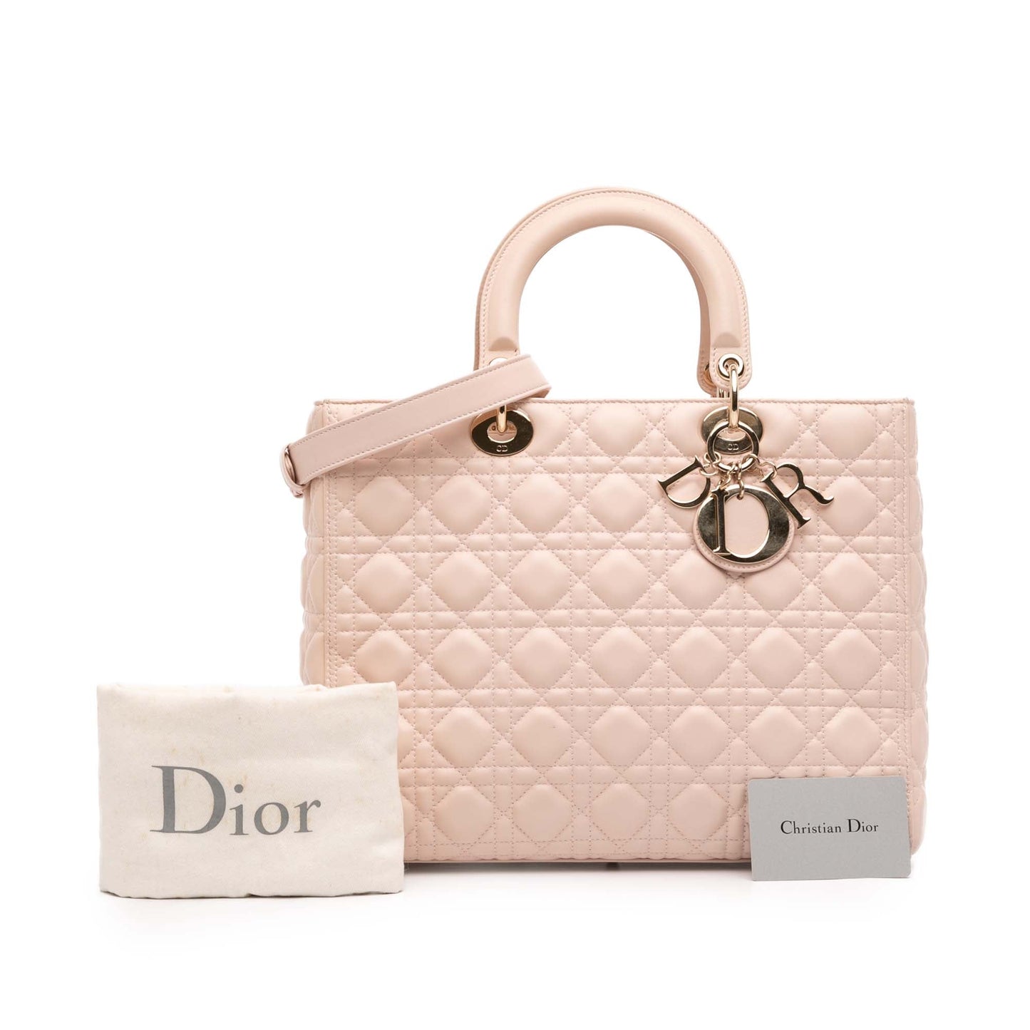Dior Large Lambskin Cannage Lady Dior