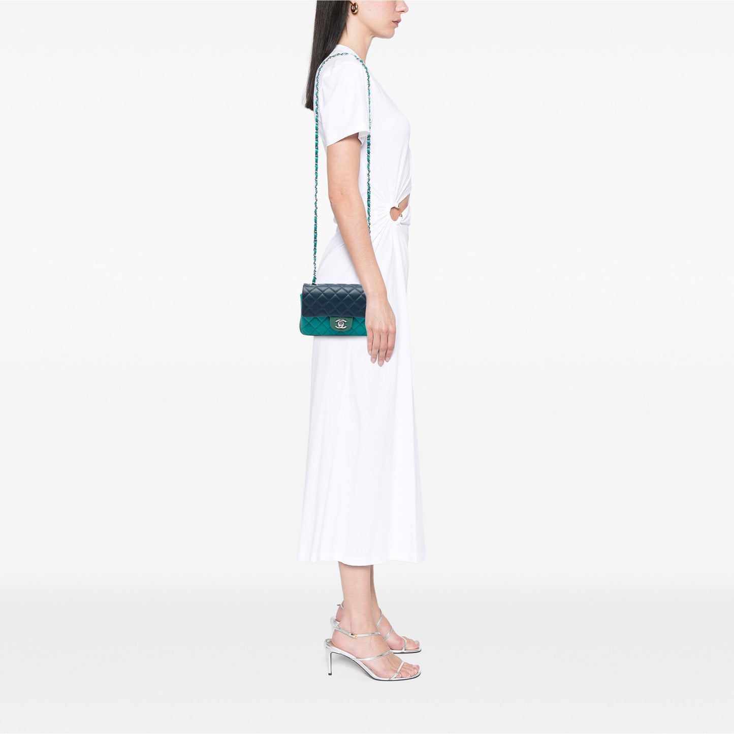 Chanel Mini Rectangular Classic Tricolor Lambskin Single Flap