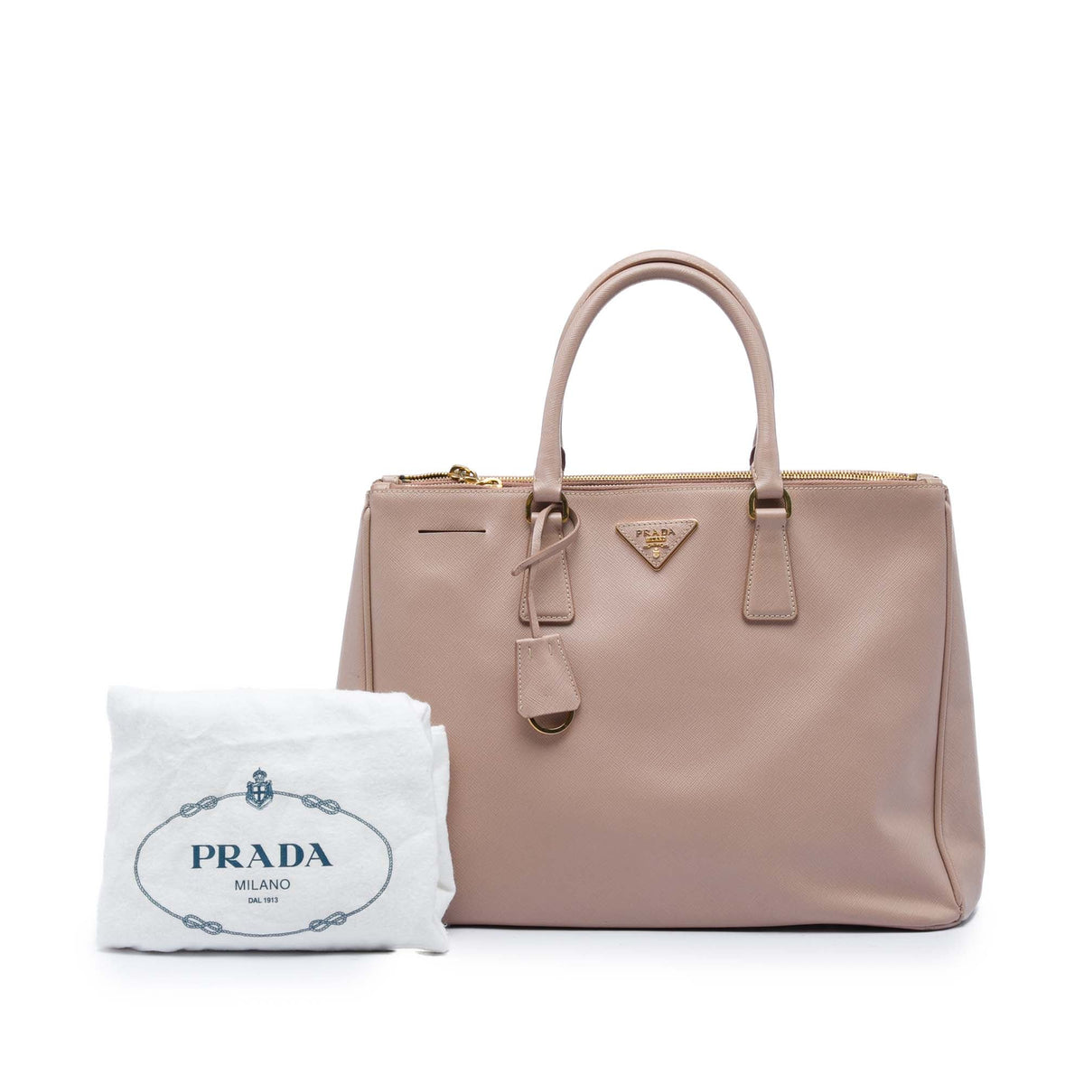 Prada Medium Saffiano Lux Galleria Double Zip Tote