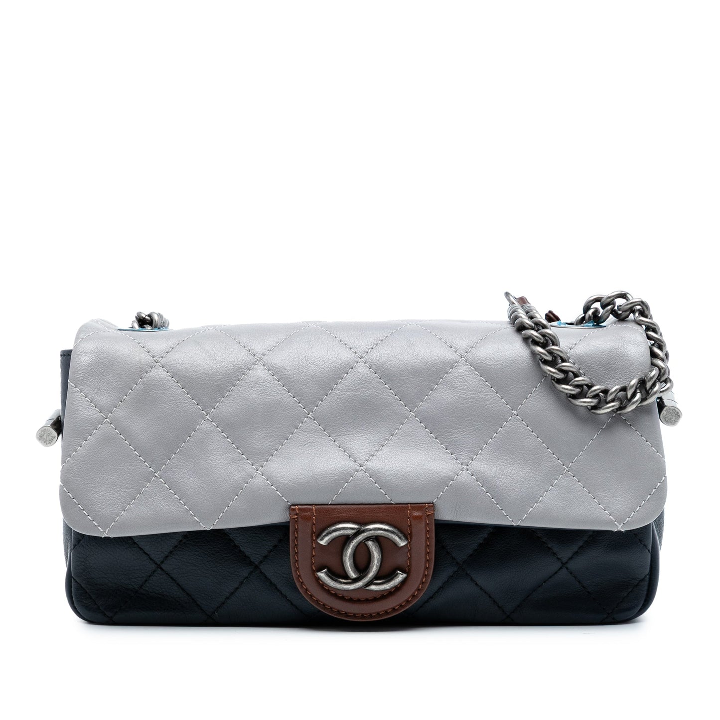Chanel Medium Quilted Tricolor Lambskin Country Chic Flap