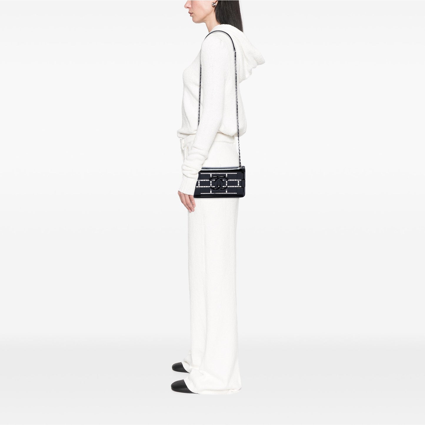 Chanel Patent and Acrylic Crystal Embellished Boy Brick Horizontal Flap