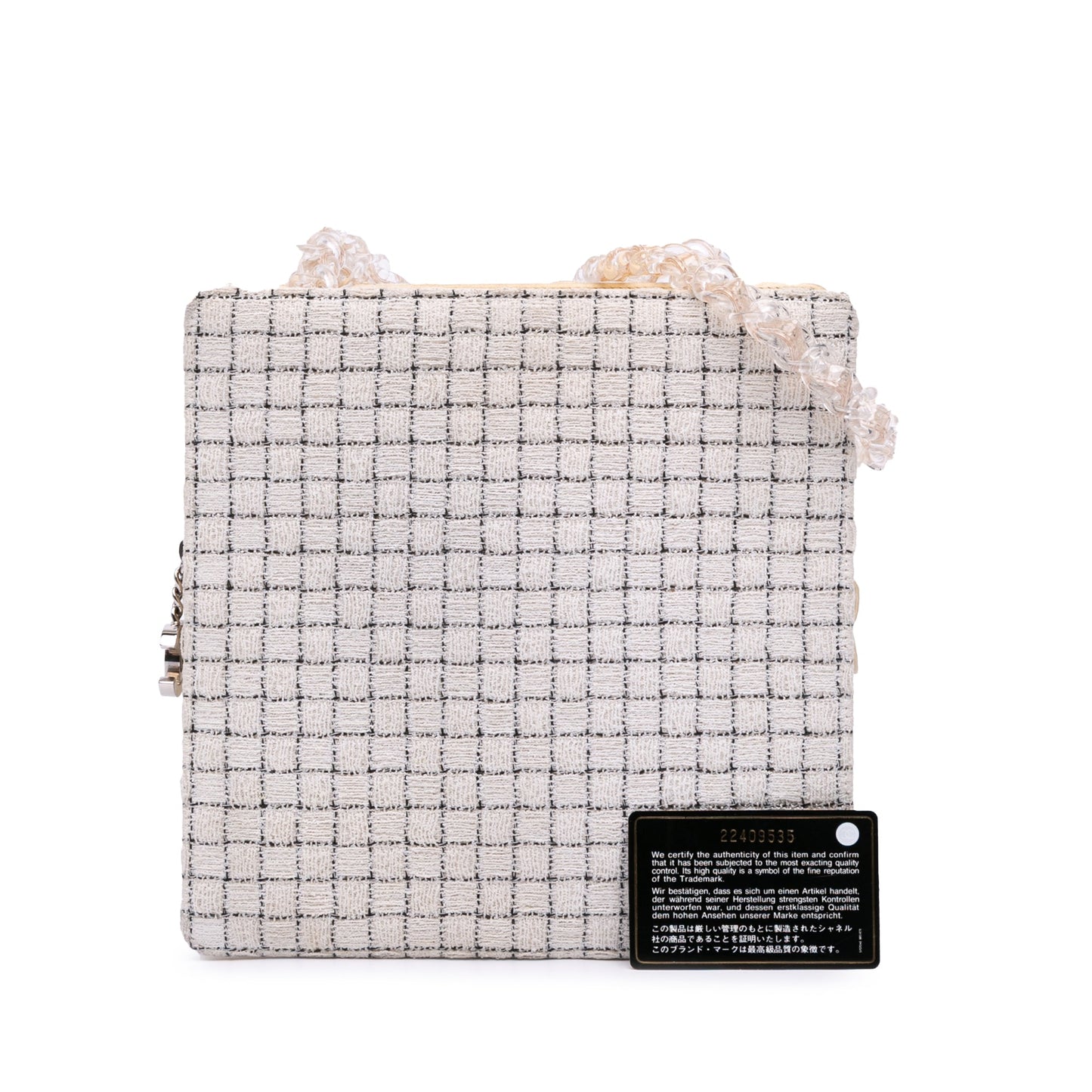 Chanel Tweed and Resin Zipped Shopping Bag