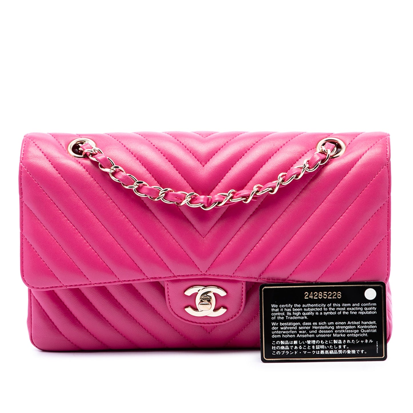 Chanel Medium Classic Chevron Lambskin Double Flap