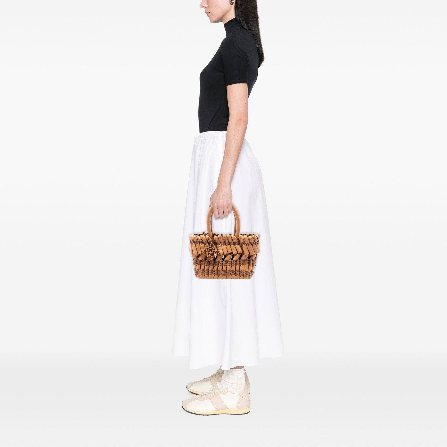 LOEWE Small Nappa Tubular Basket Tote