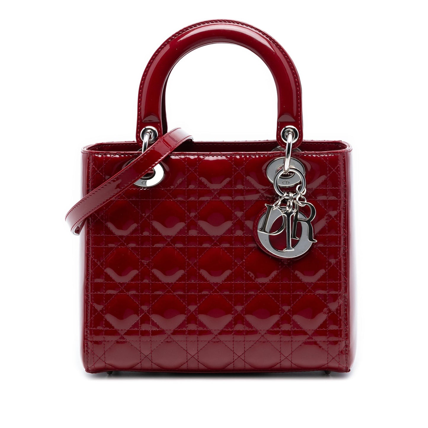 Dior Medium Patent Cannage Lady Dior