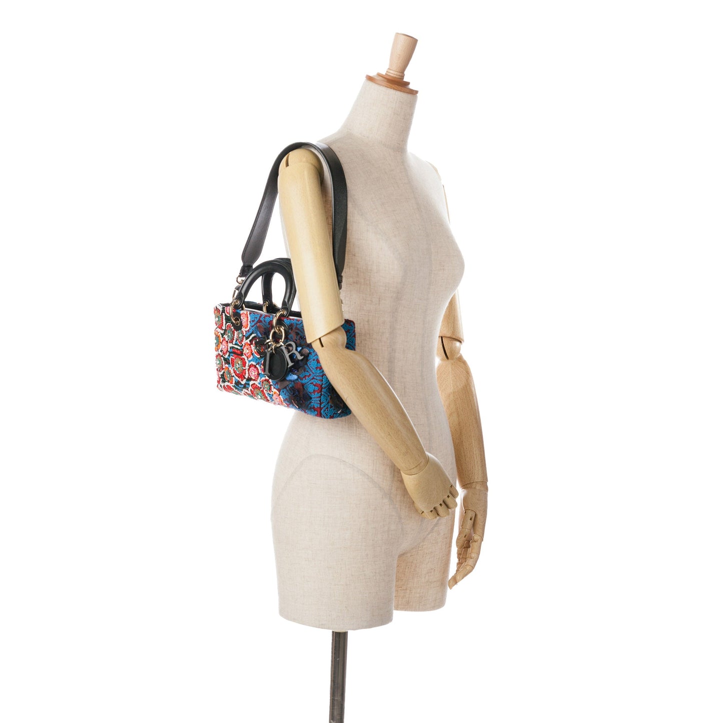 Dior Medium Beaded Ribbon Embroidered Floral Lady D Joy