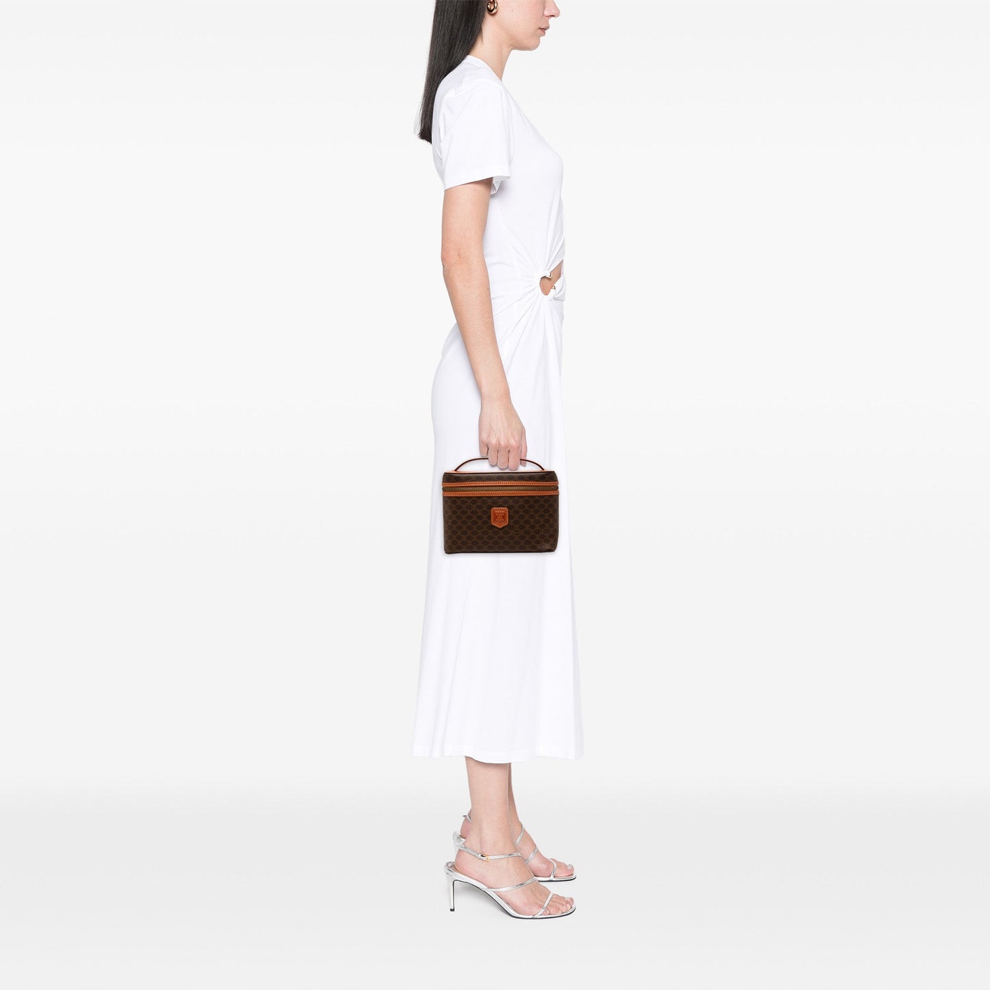 Celine Macadam Coated Canvas Vanity Bag