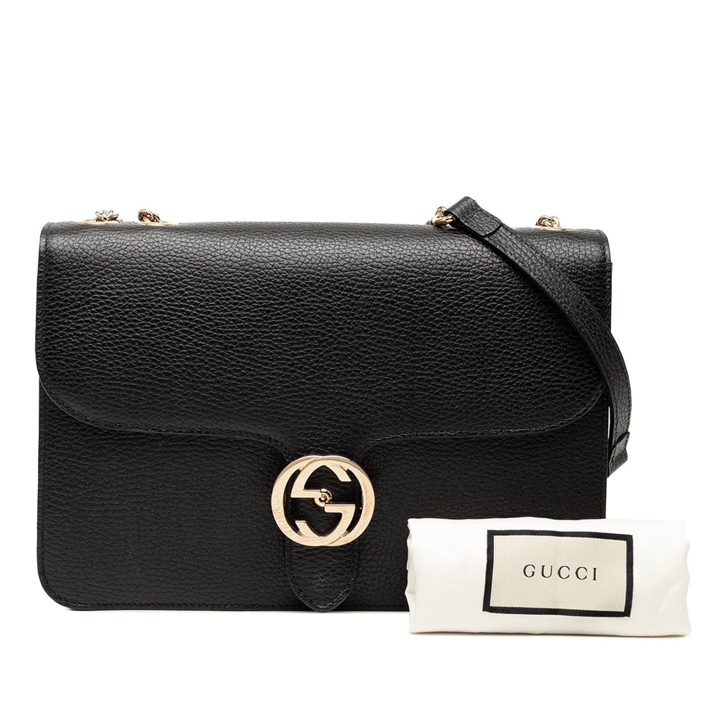 Medium Dollar Calfskin Interlocking G Crossbody