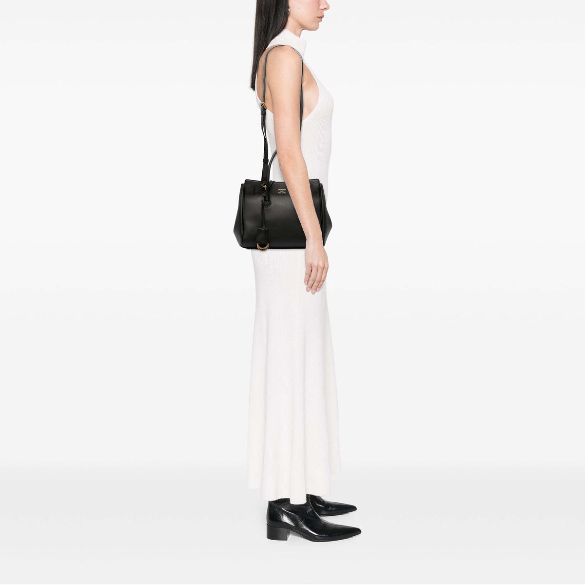 Balenciaga Mini Smooth Calfskin Hampton Carry All Satchel