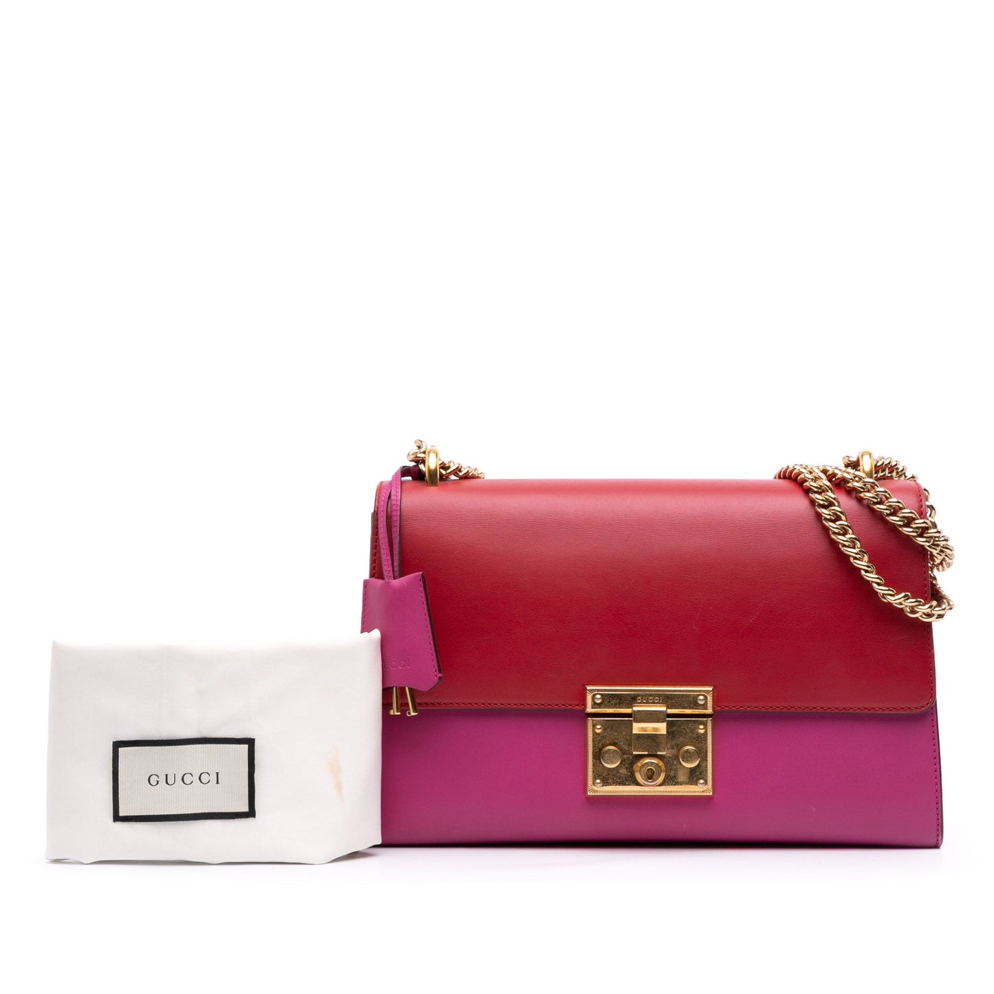 Gucci Medium Bicolor Leather Padlock Shoulder Bag