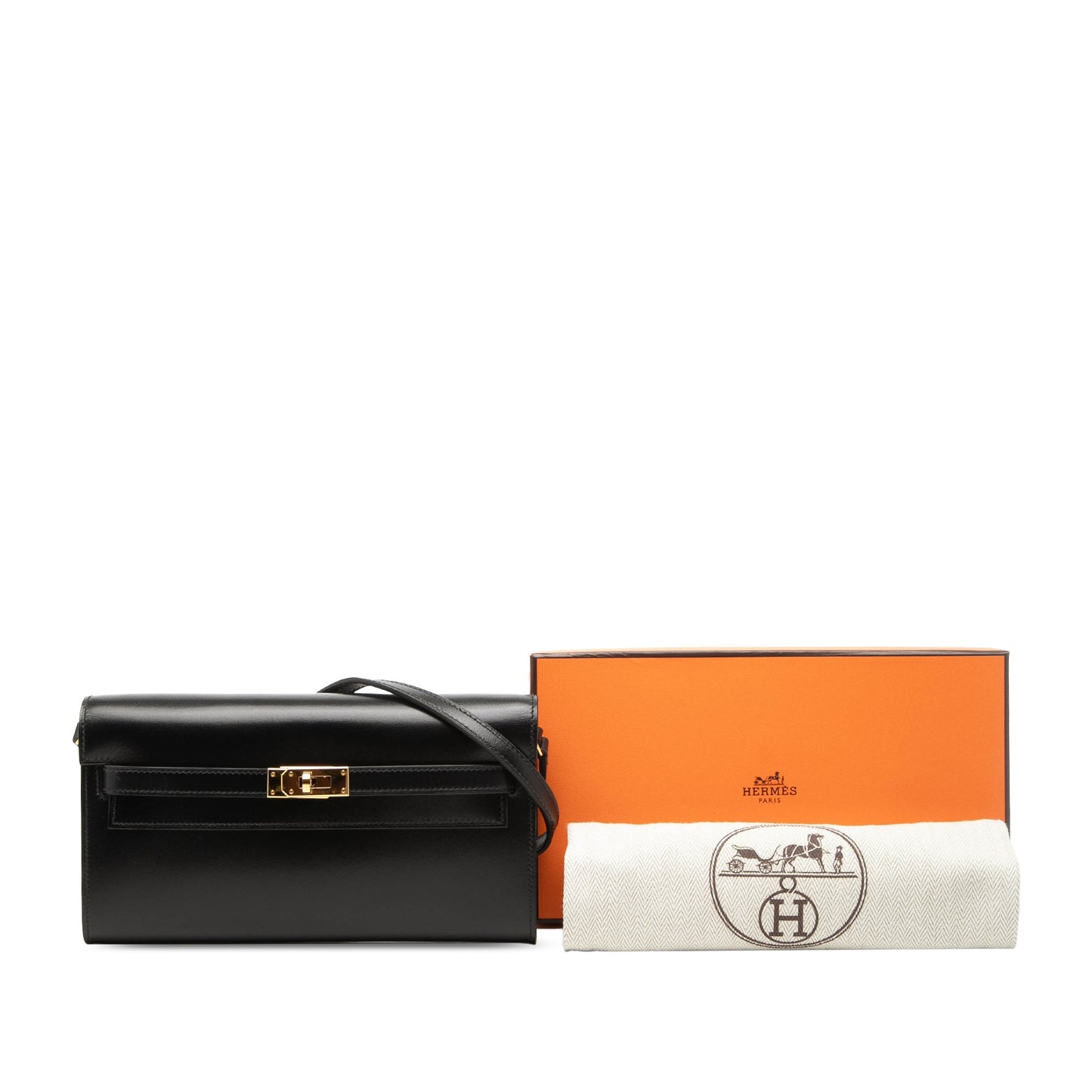 Hermès Box Calf Kelly To Go Wallet