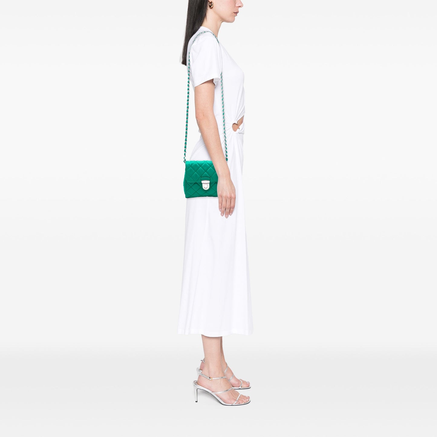 Prada Impuntu Tessuto Chain Crossbody