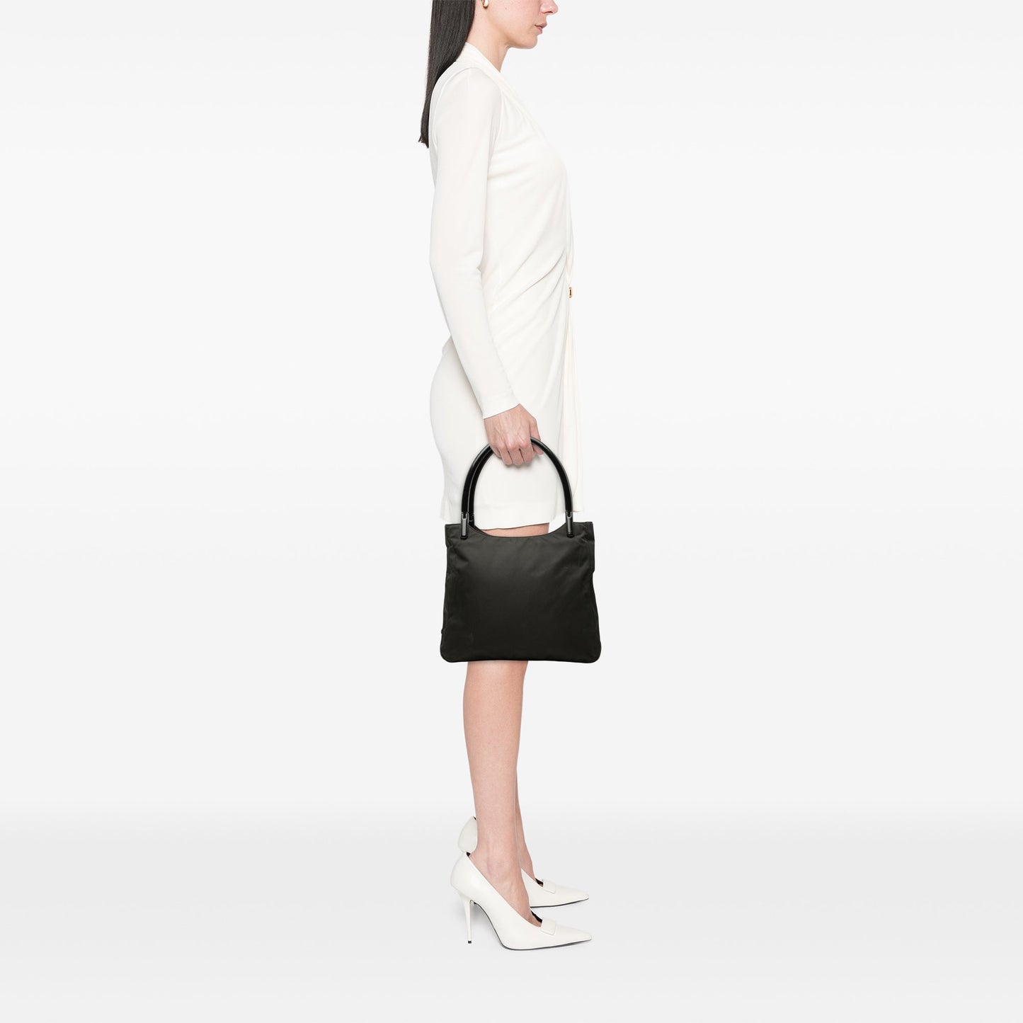 Prada Tessuto Resin Handle Tote