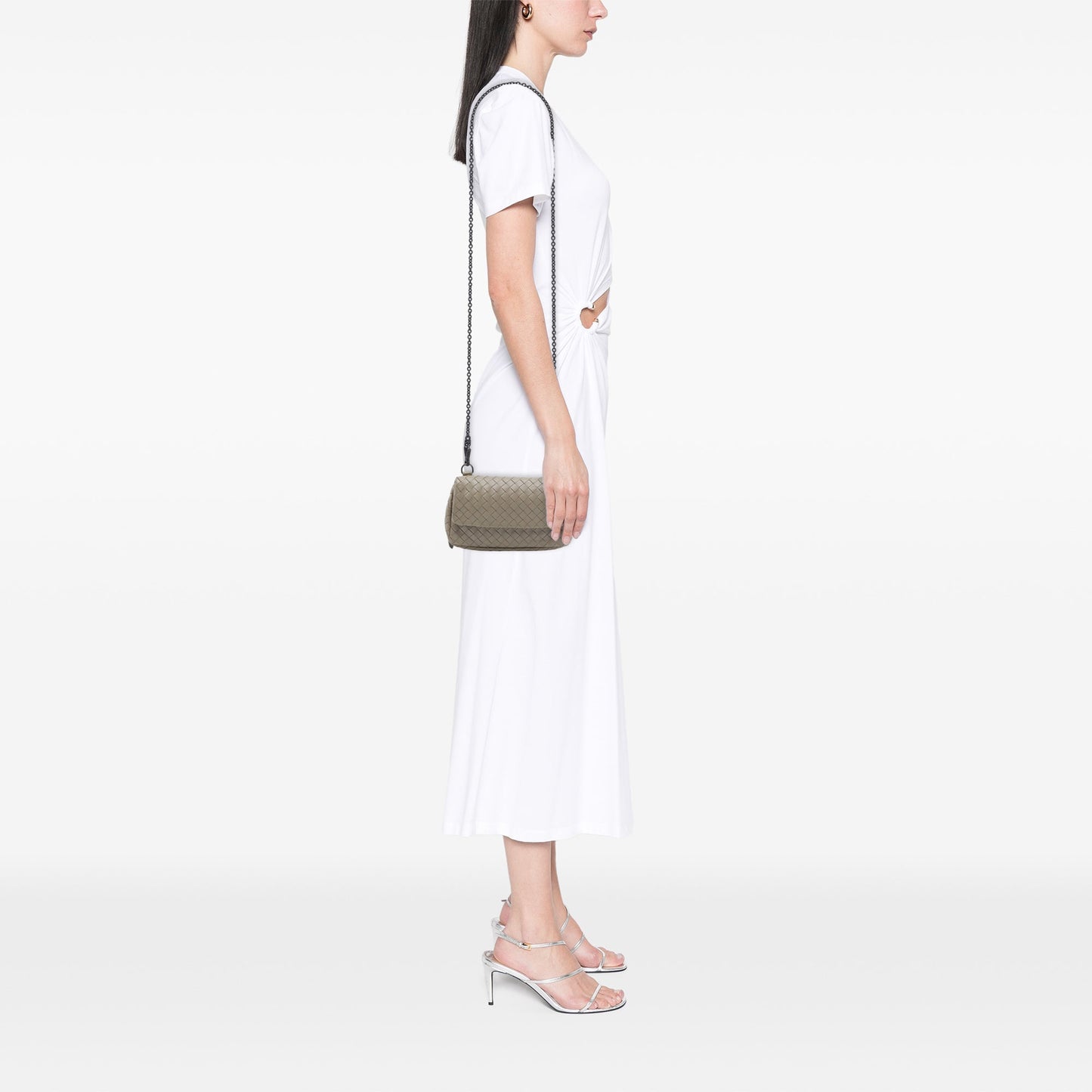 Bottega Veneta Mini Nappa Intrecciato Expandable Chain Flap Crossbody
