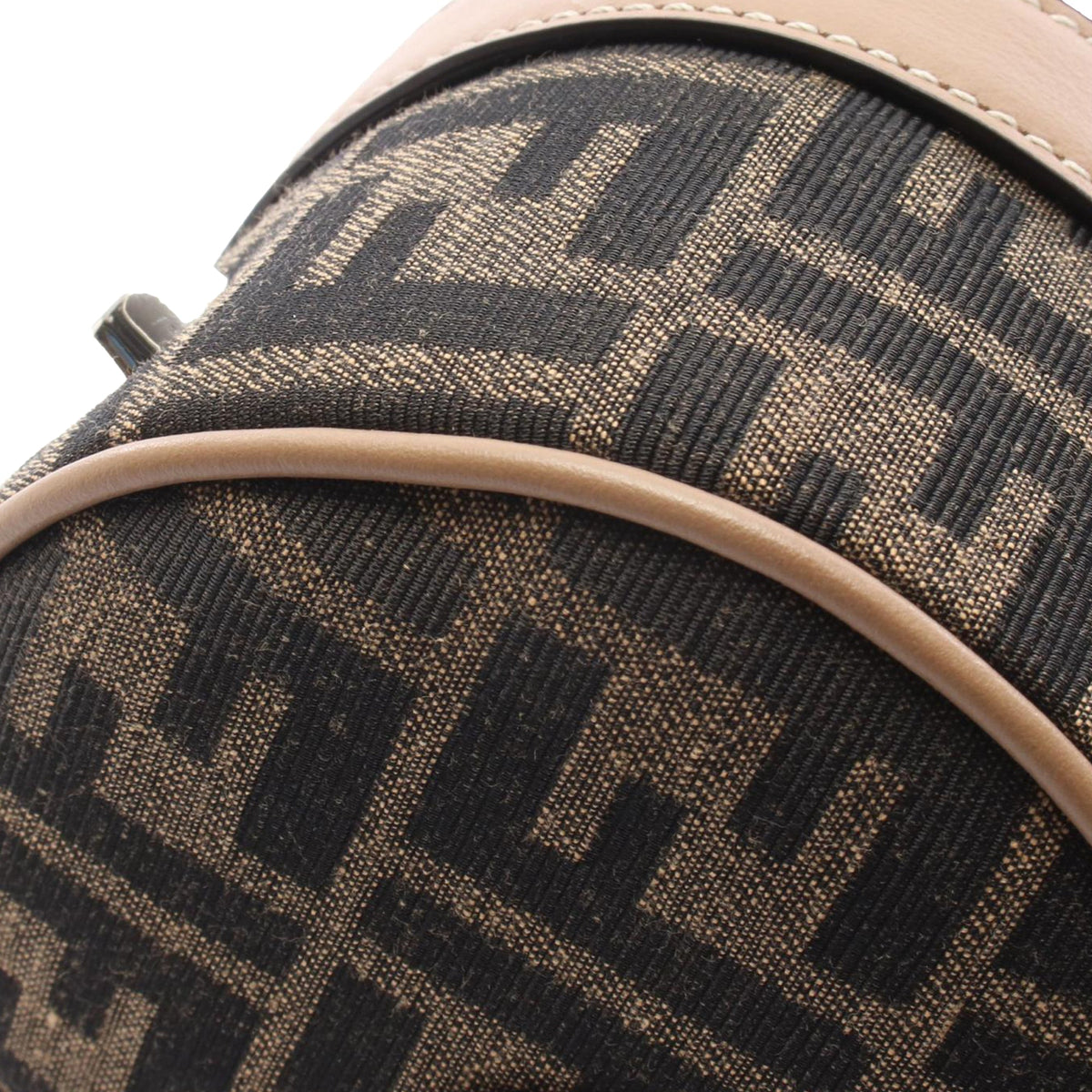 Fendi Mini Zucca Canvas O'Lock Bowling Bag