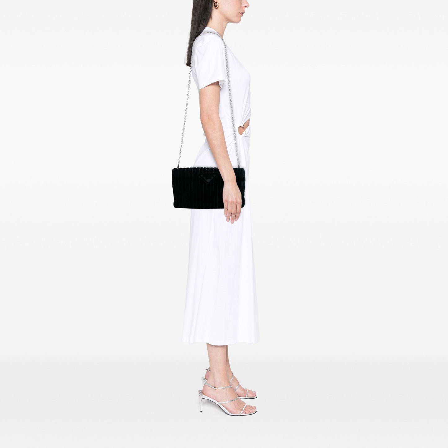 Prada Ricamo Velluto Pochette Crossbody