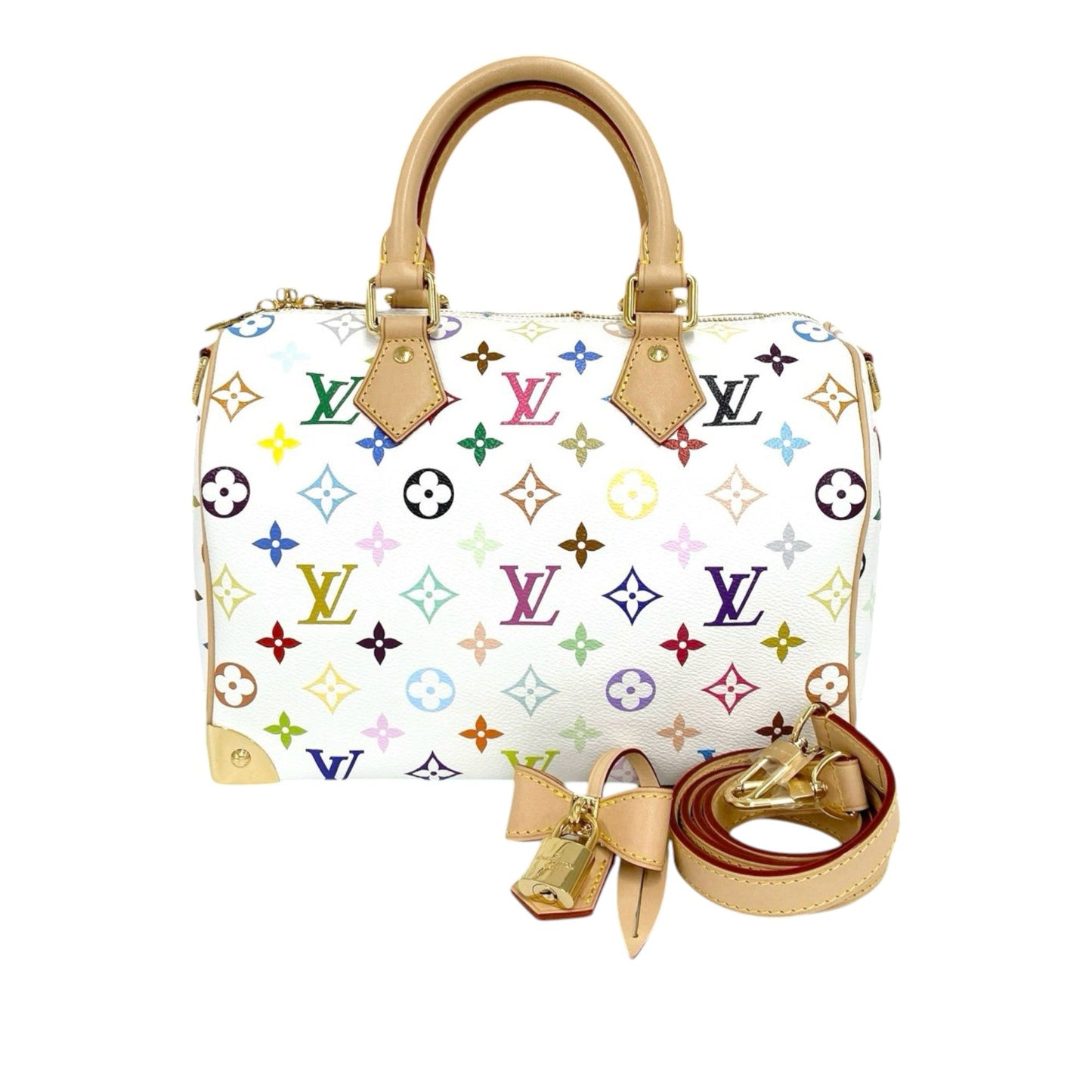 Louis Vuitton Takashi Murakami Monogram Multicolore Speedy Bandouliere 25