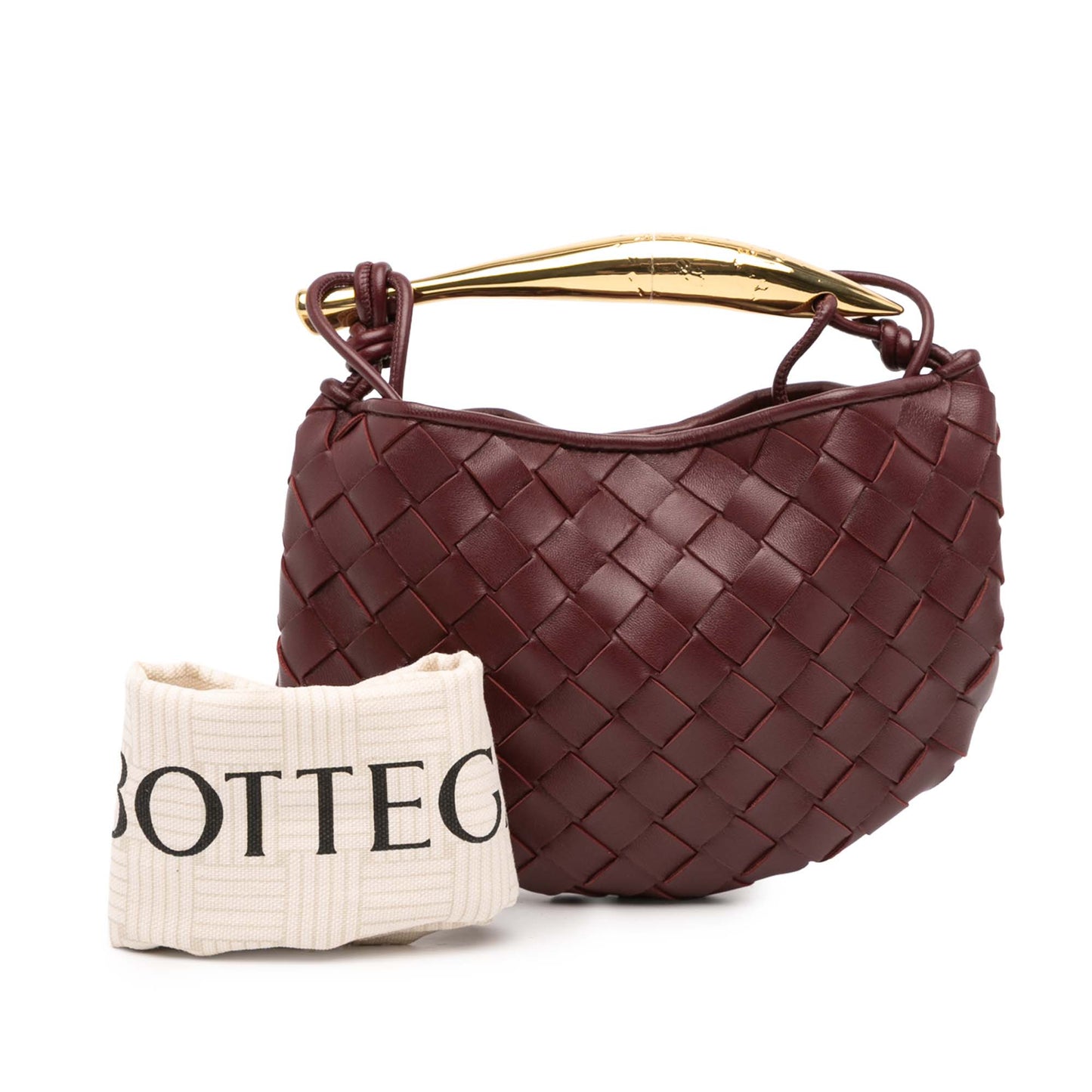 Bottega Veneta Baby Lambskin Intrecciato Sardine Satchel