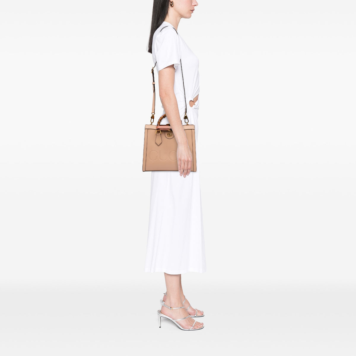 Gucci Medium Calfskin Bamboo Diana Satchel
