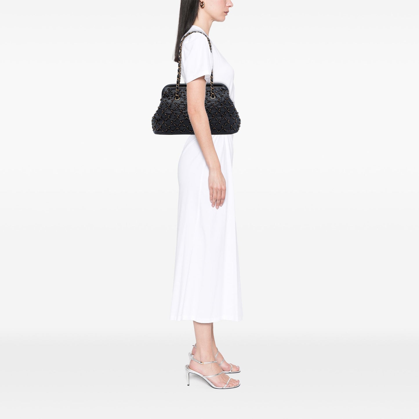 CC Lambskin Chic Knot Chain Shoulder Bag