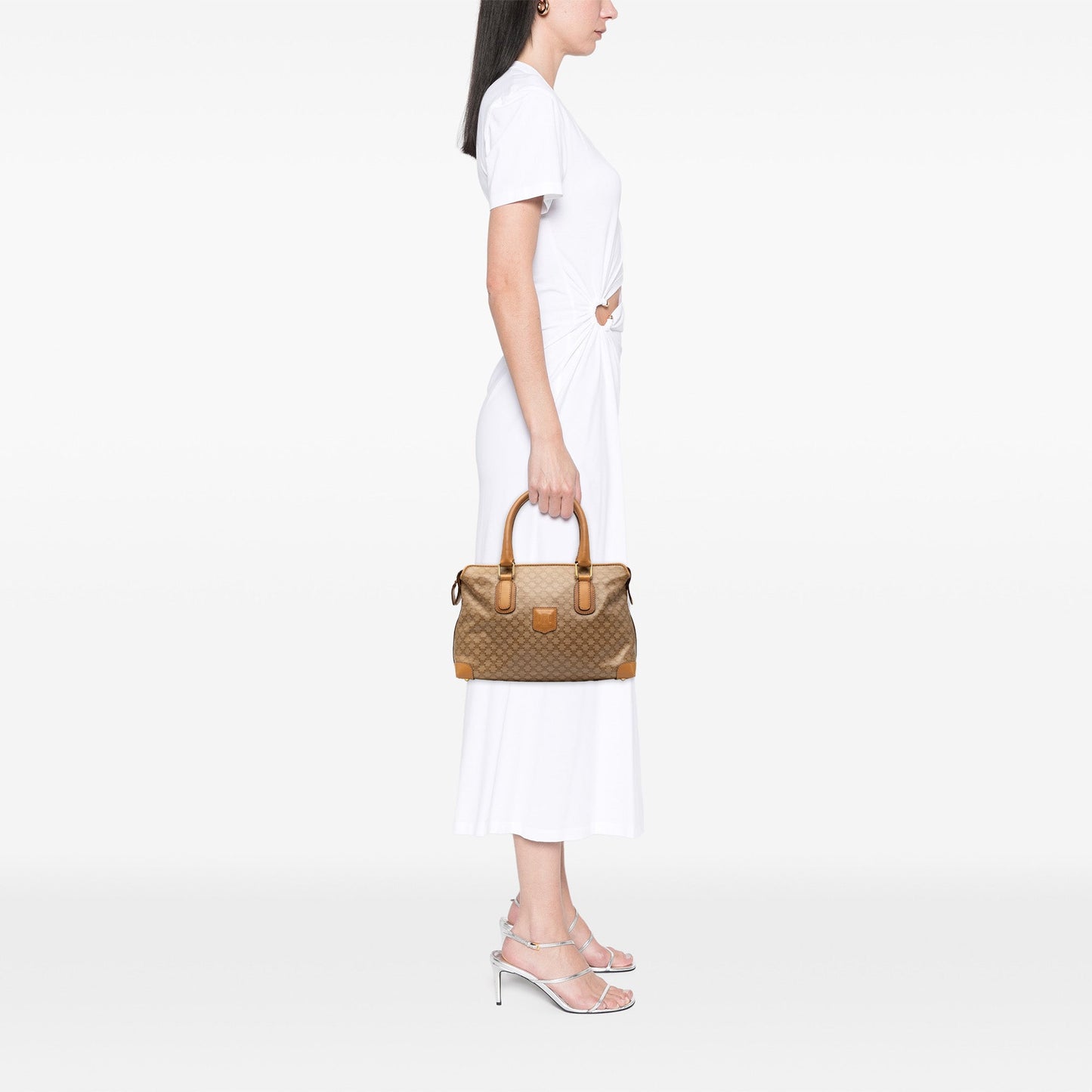 Celine Macadam Coated Canvas Handbag