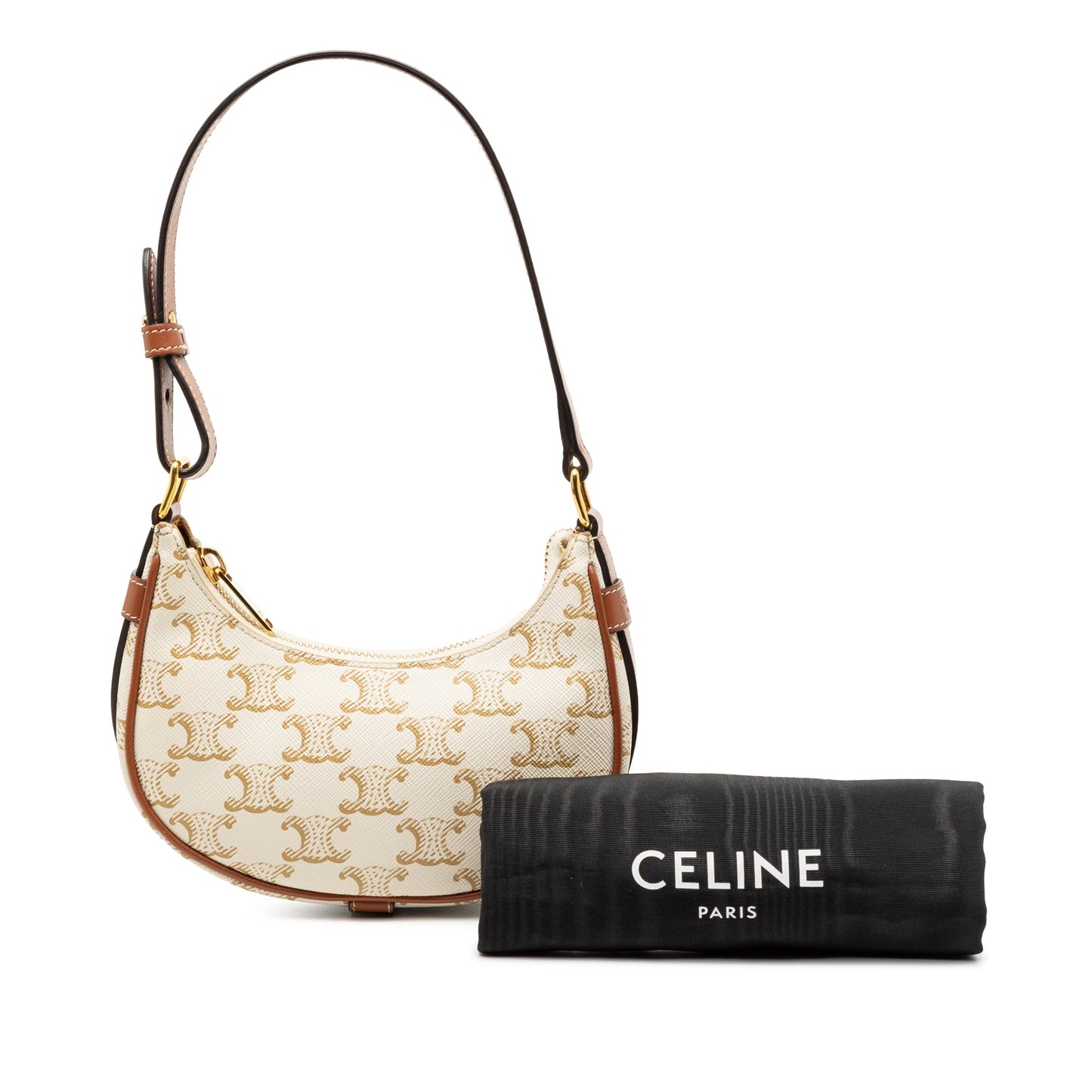 Celine Mini Triomphe Coated Canvas Ava Shoulder Bag