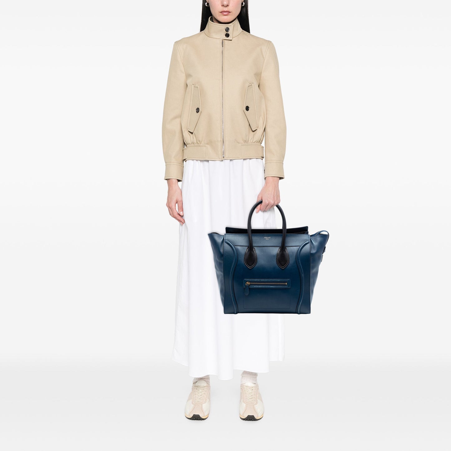 Celine Large Bicolor Leather Phantom Luggage Tote