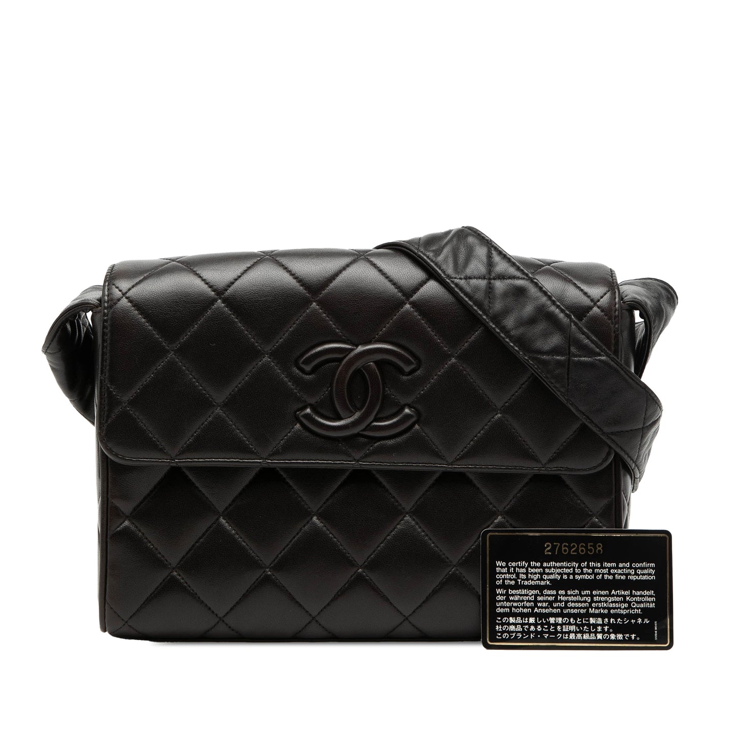 CC Quilted Lambskin Flap Crossbody